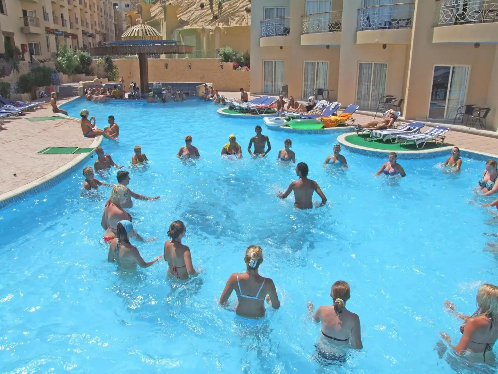 People, Swimming Pool in King Tut Aqua Park Beach Resort