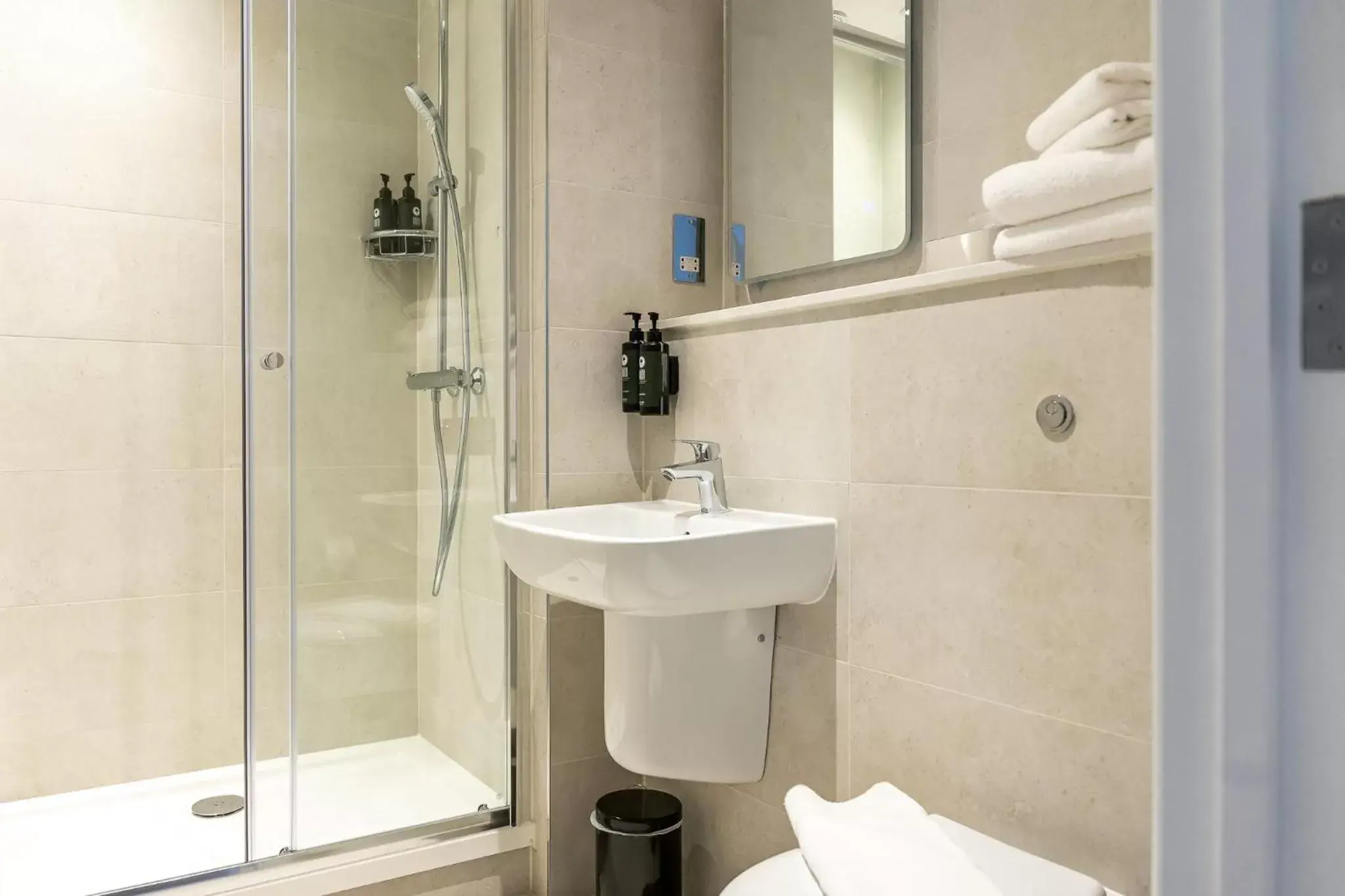 Shower, Bathroom in Trafford Hall Hotel Manchester, Trademark Collection by Wyndham