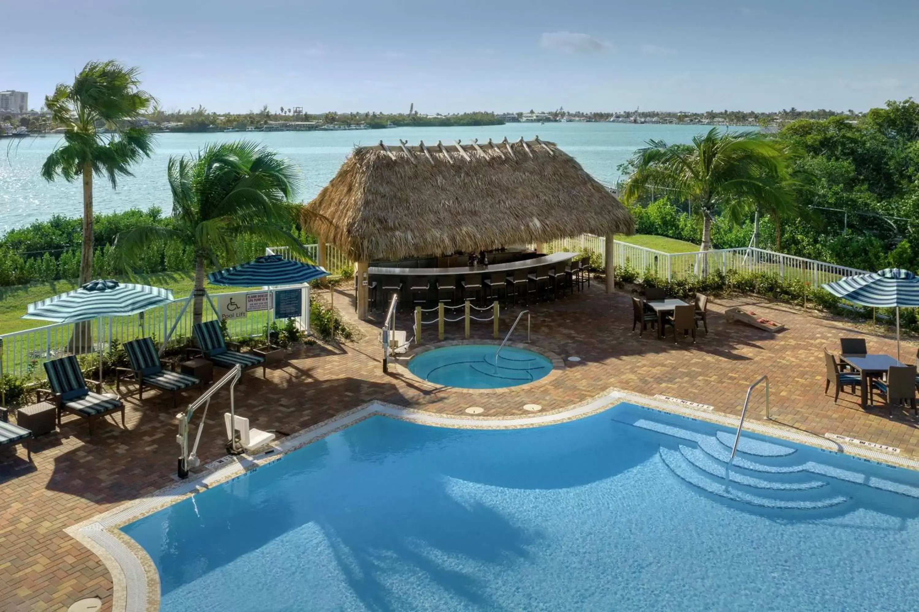 Pool View in Hampton Inn Marathon - Florida Keys