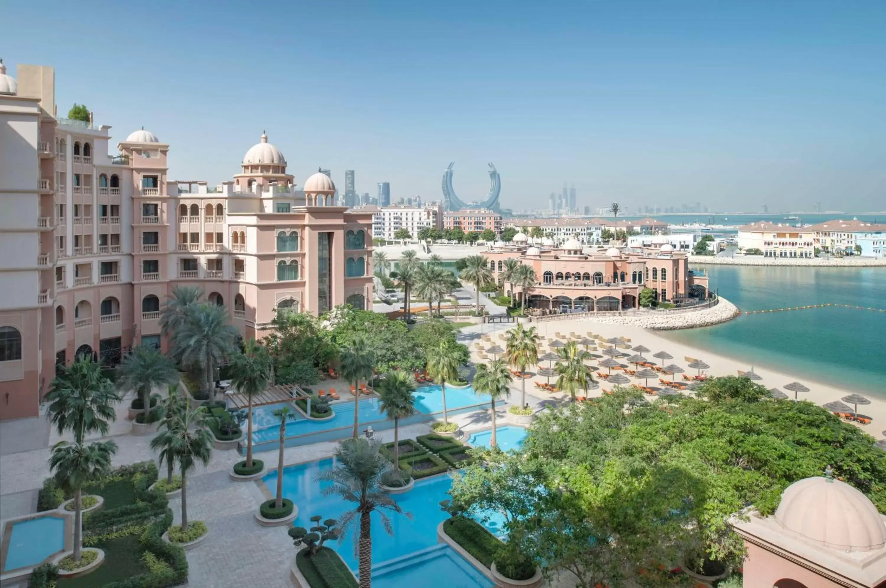 Bedroom, Pool View in Marsa Malaz Kempinski, The Pearl