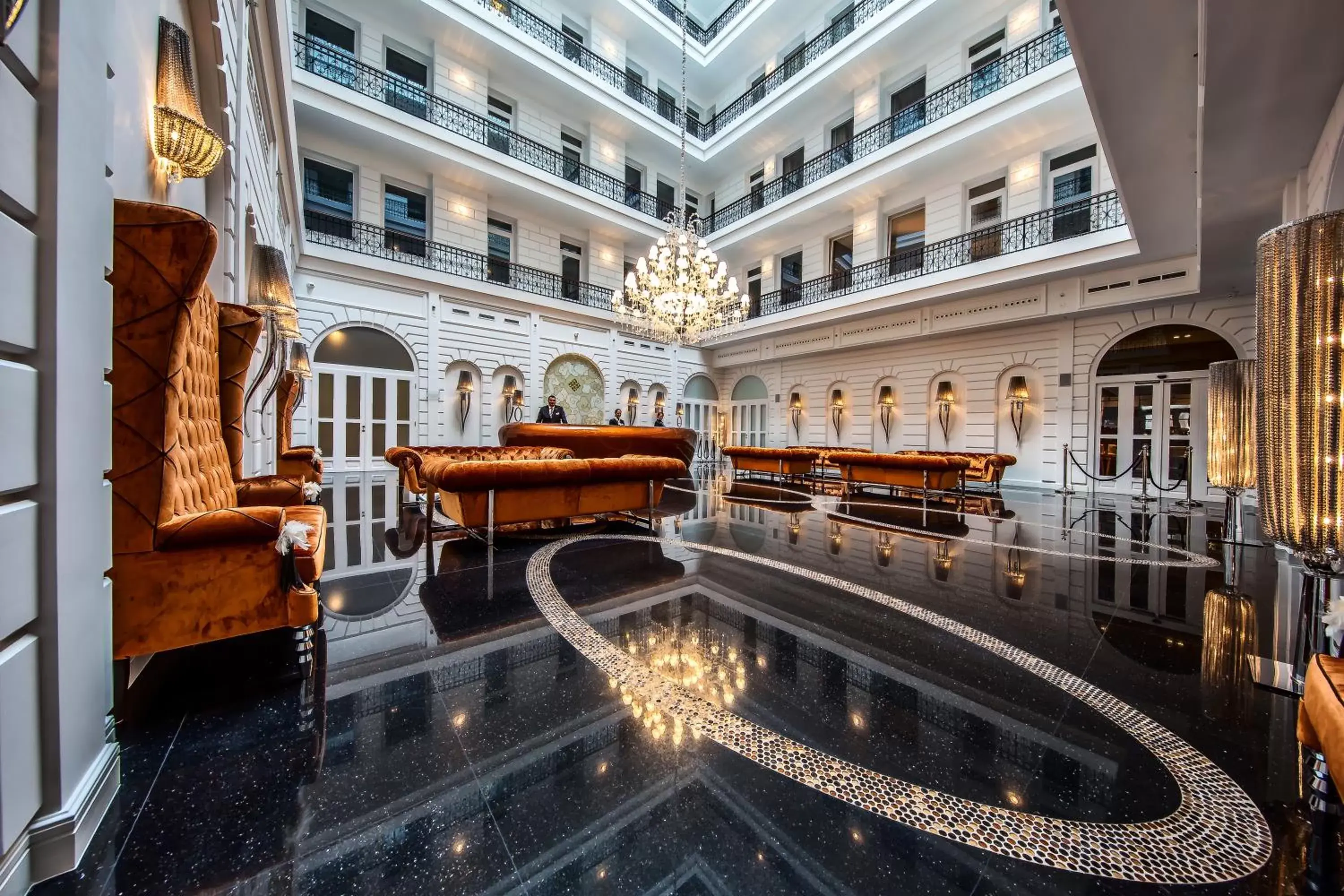 Lobby or reception in Prestige Hotel Budapest