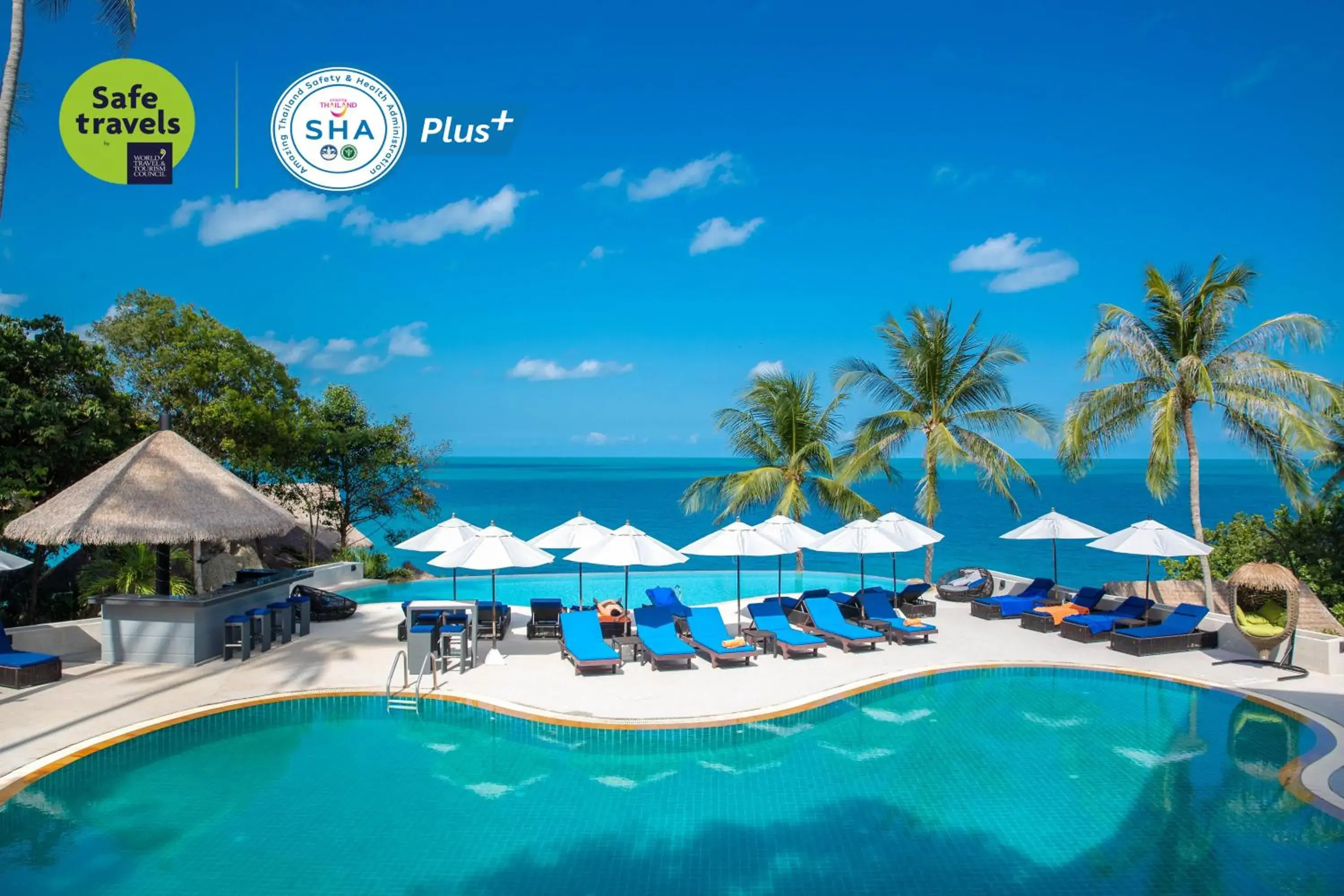 Pool View in Coral Cliff Beach Resort Samui - SHA Plus