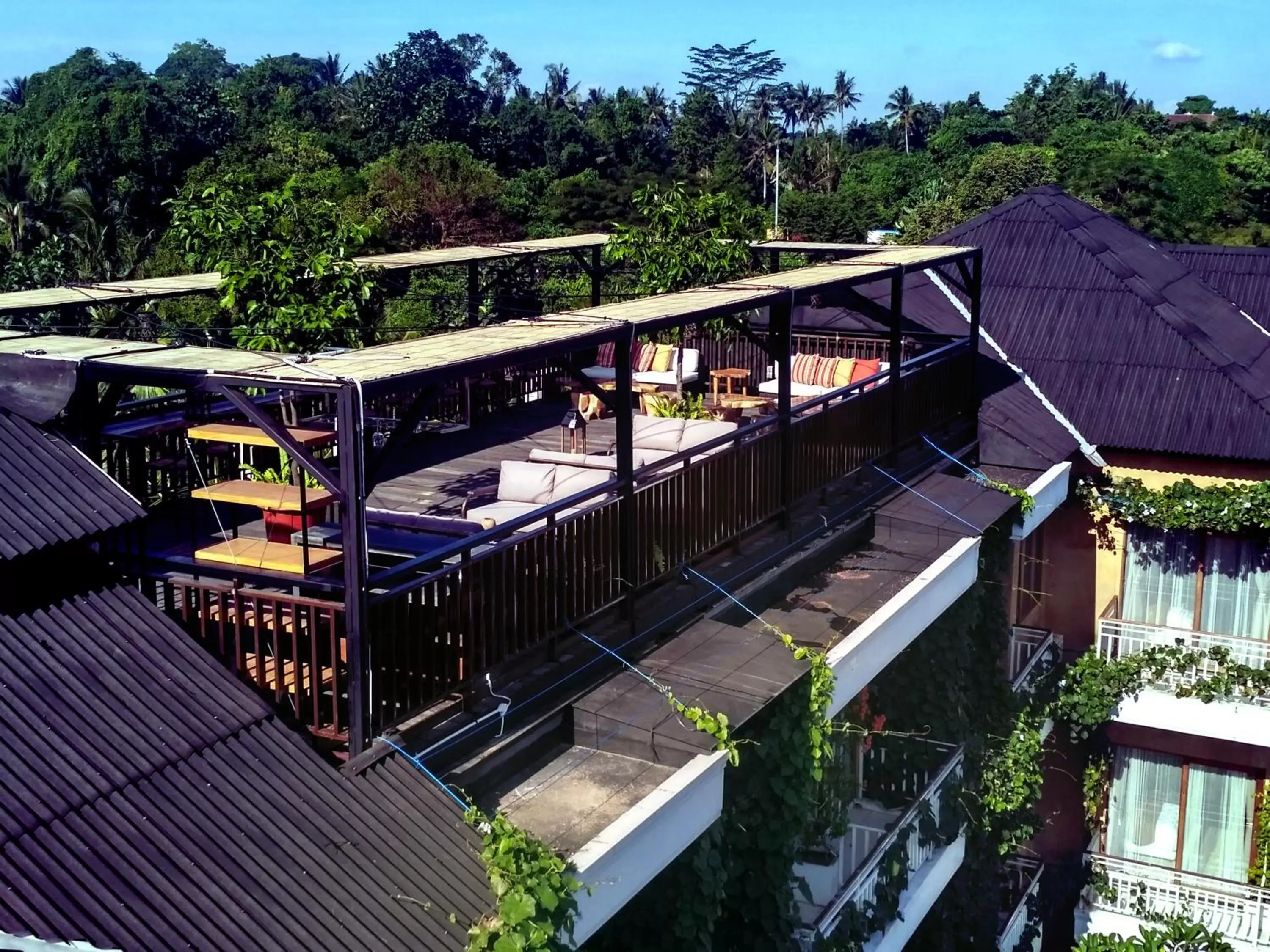 Lounge or bar, Bird's-eye View in Hotel Puriartha Ubud - CHSE Certified