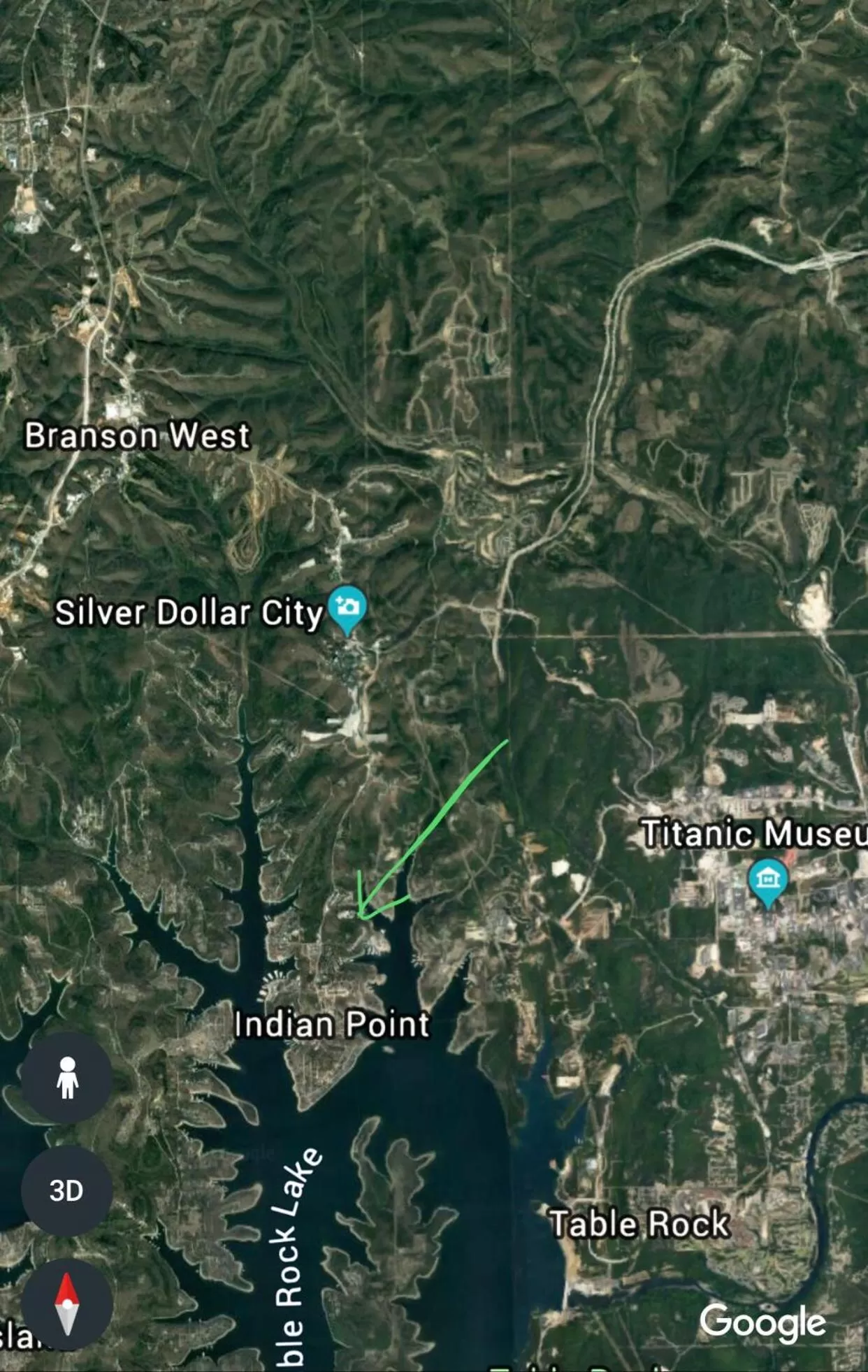 Bird's eye view in Rockwood Condos on Table Rock Lake With Boat Slips