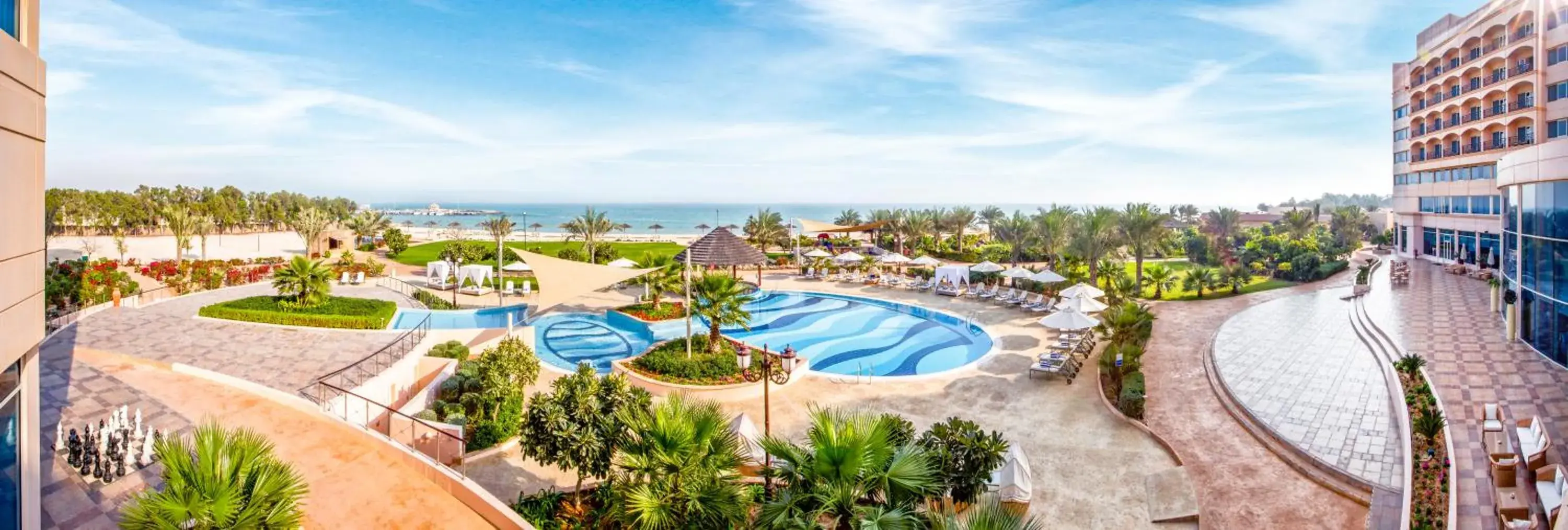 Pool view in Danat Jebel Dhanna Resort Pool view in Danat Jebel Dhanna Resort