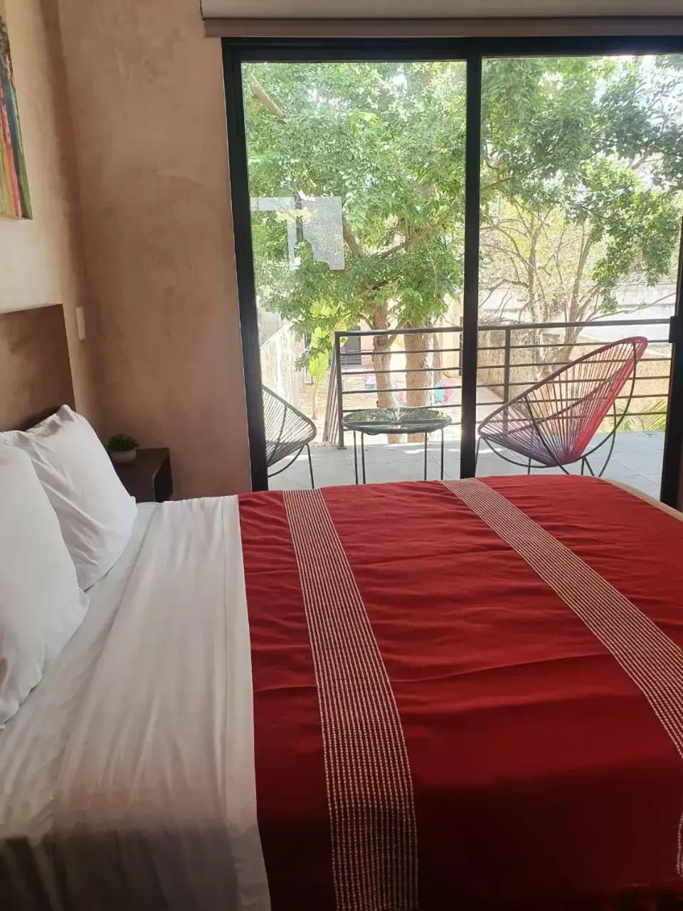 Balcony/Terrace, Bed in Hotelito YUM KAAX