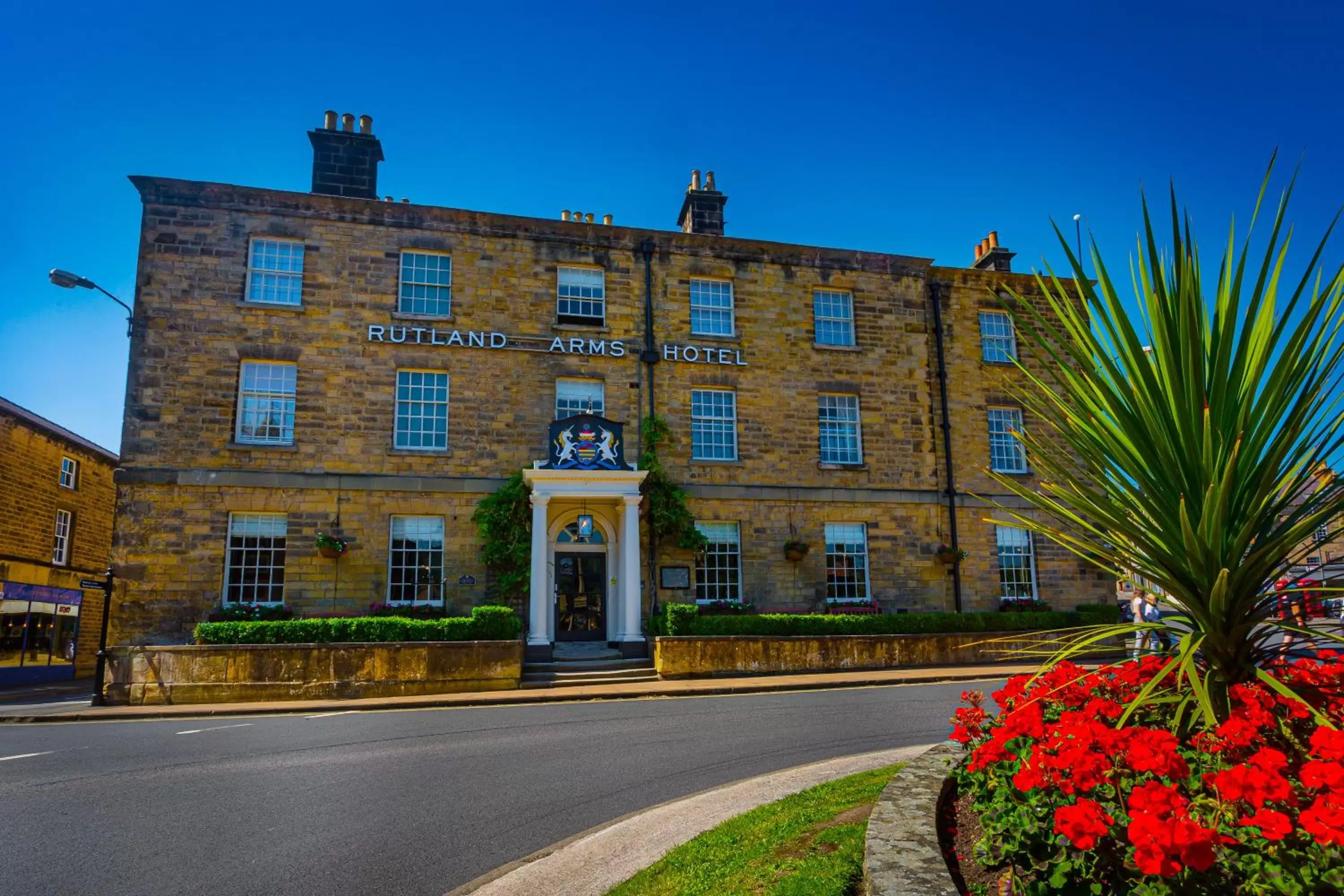 Facade/entrance, Property Building in The Rutland Arms Hotel, Bakewell, Derbyshire