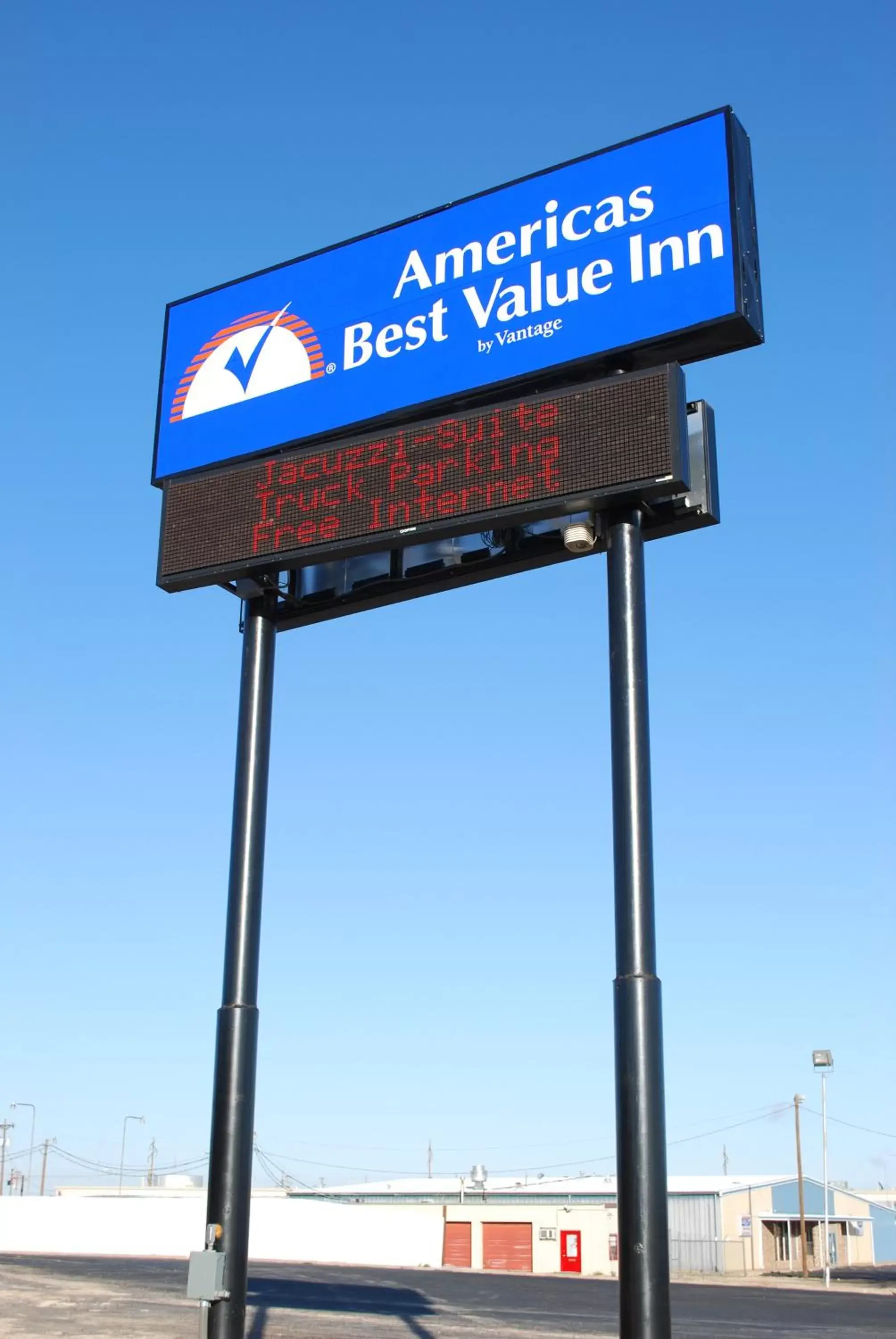 Logo/Certificate/Sign in Americas Best Value Inn Lubbock East