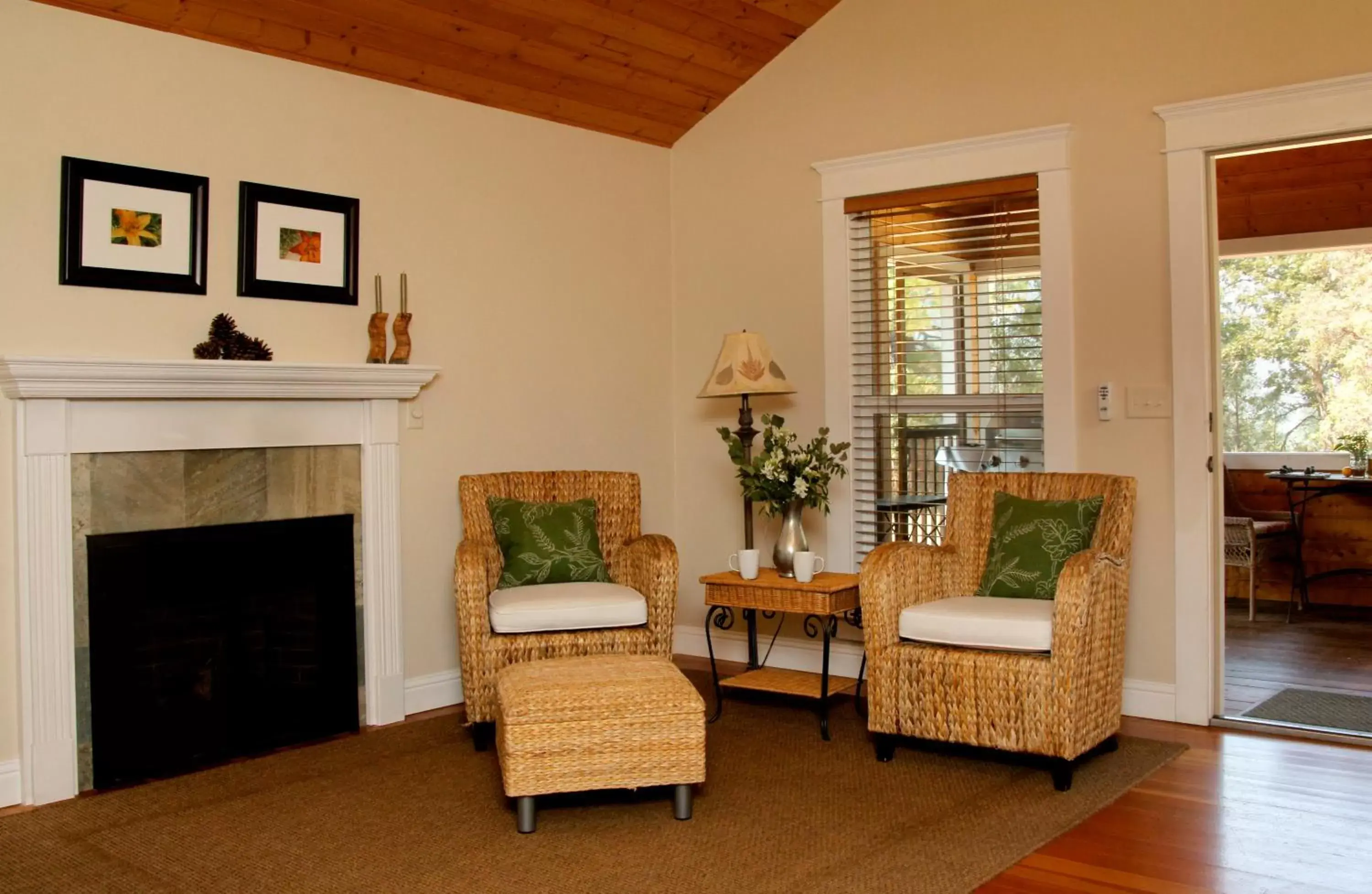 Seating Area in Coho Cottages