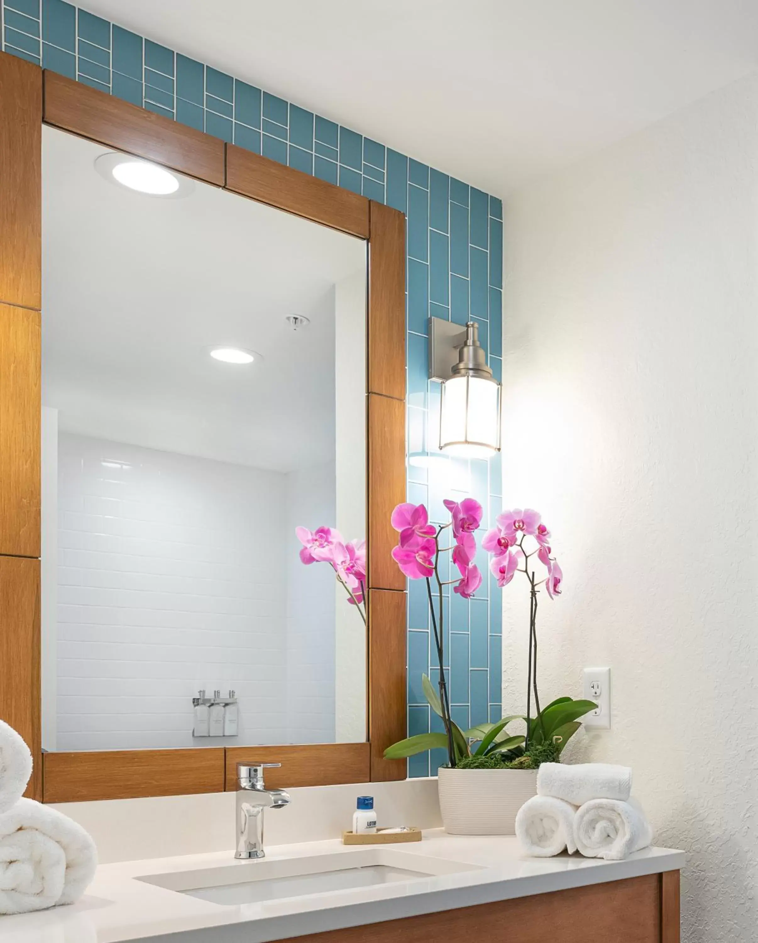 Bathroom in Compass Hotel by Margaritaville Anna Maria Sound