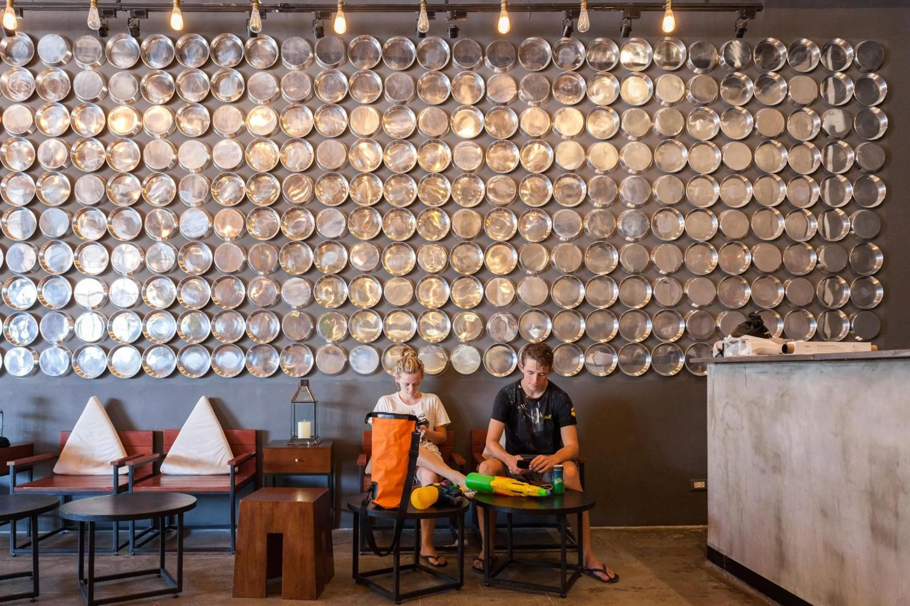 Lobby or reception in Once Again Hostel