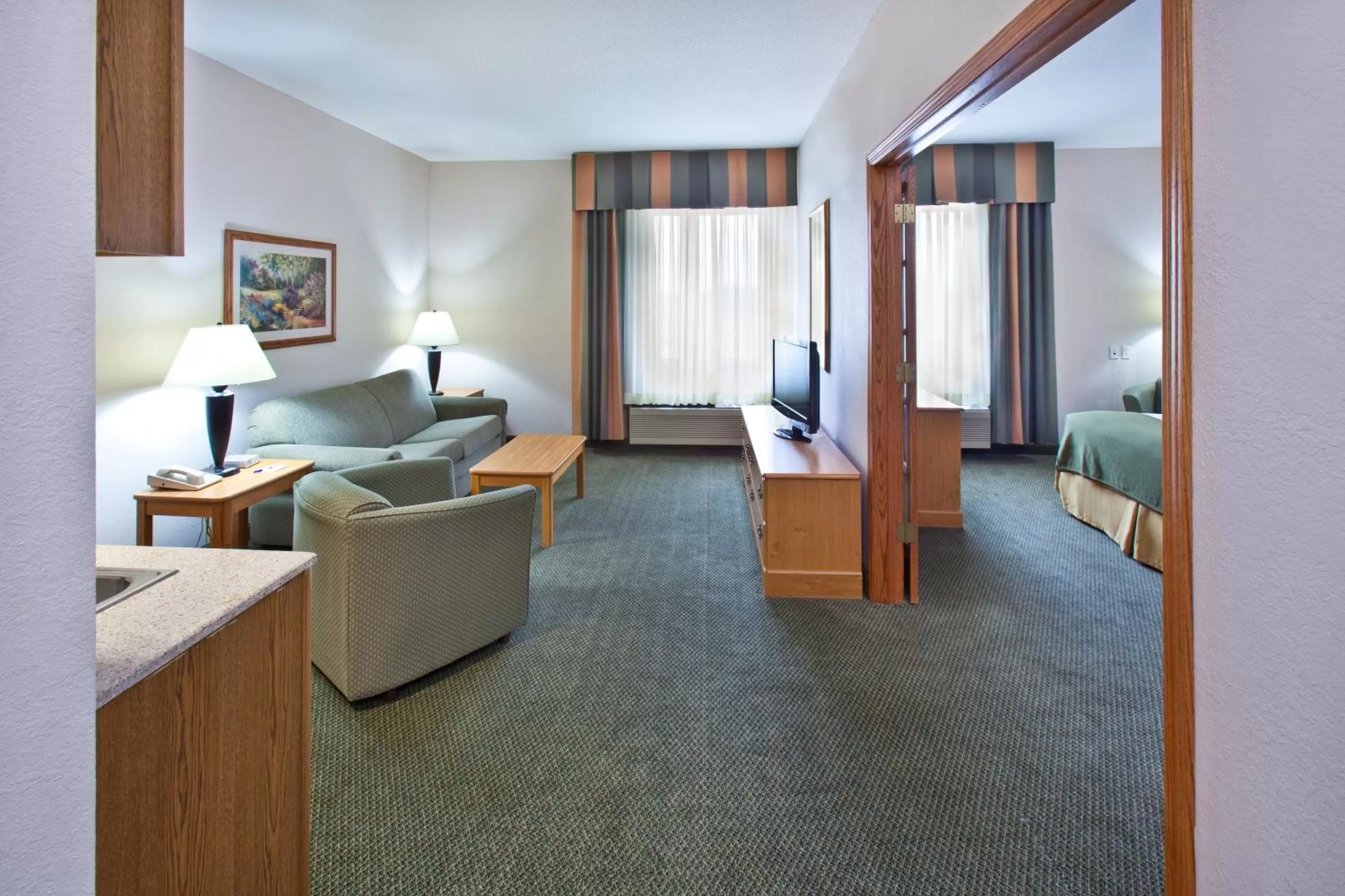 Photo of the whole room, Bed in GrandStay Hotel & Suites Pella
