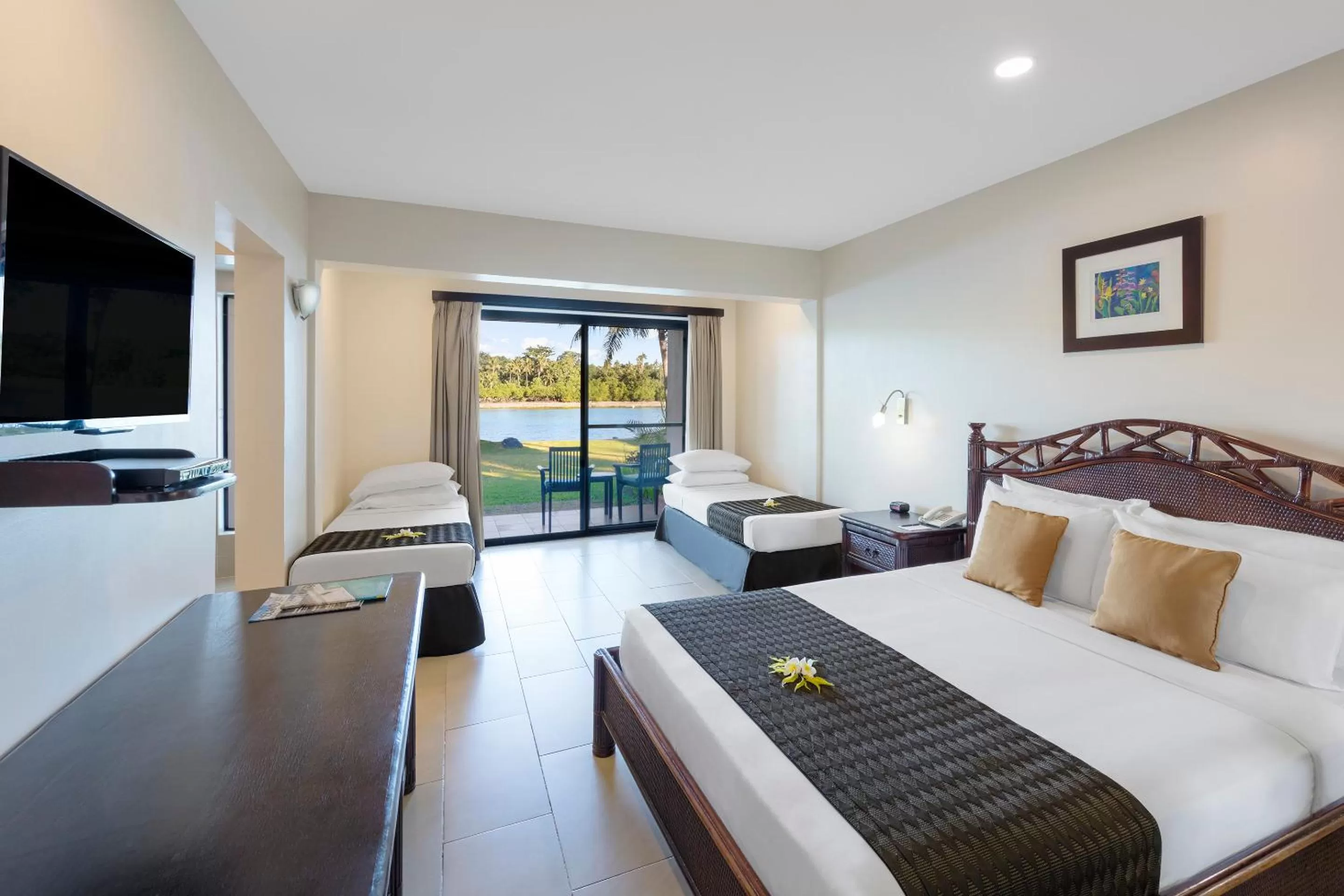 Bed in Warwick Le Lagon Resort & Spa, Vanuatu