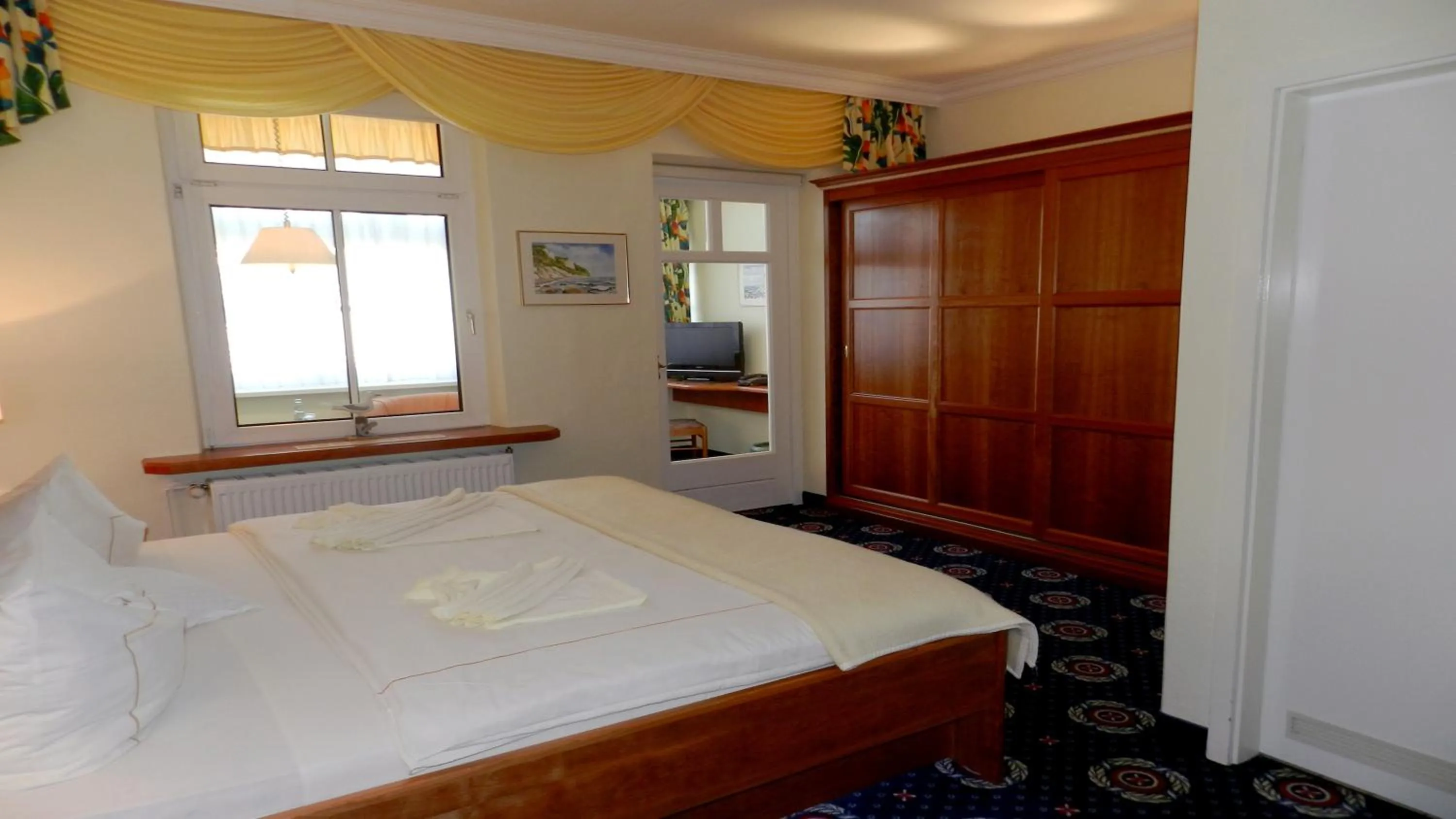 Bed in Hotel Deutsche Flagge