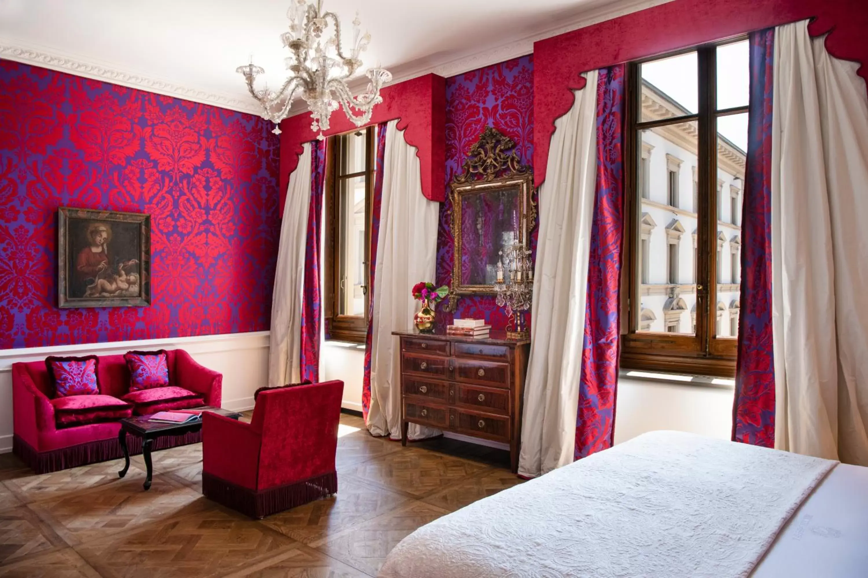 Bedroom, Seating Area in Helvetia&Bristol Firenze – Starhotels Collezione