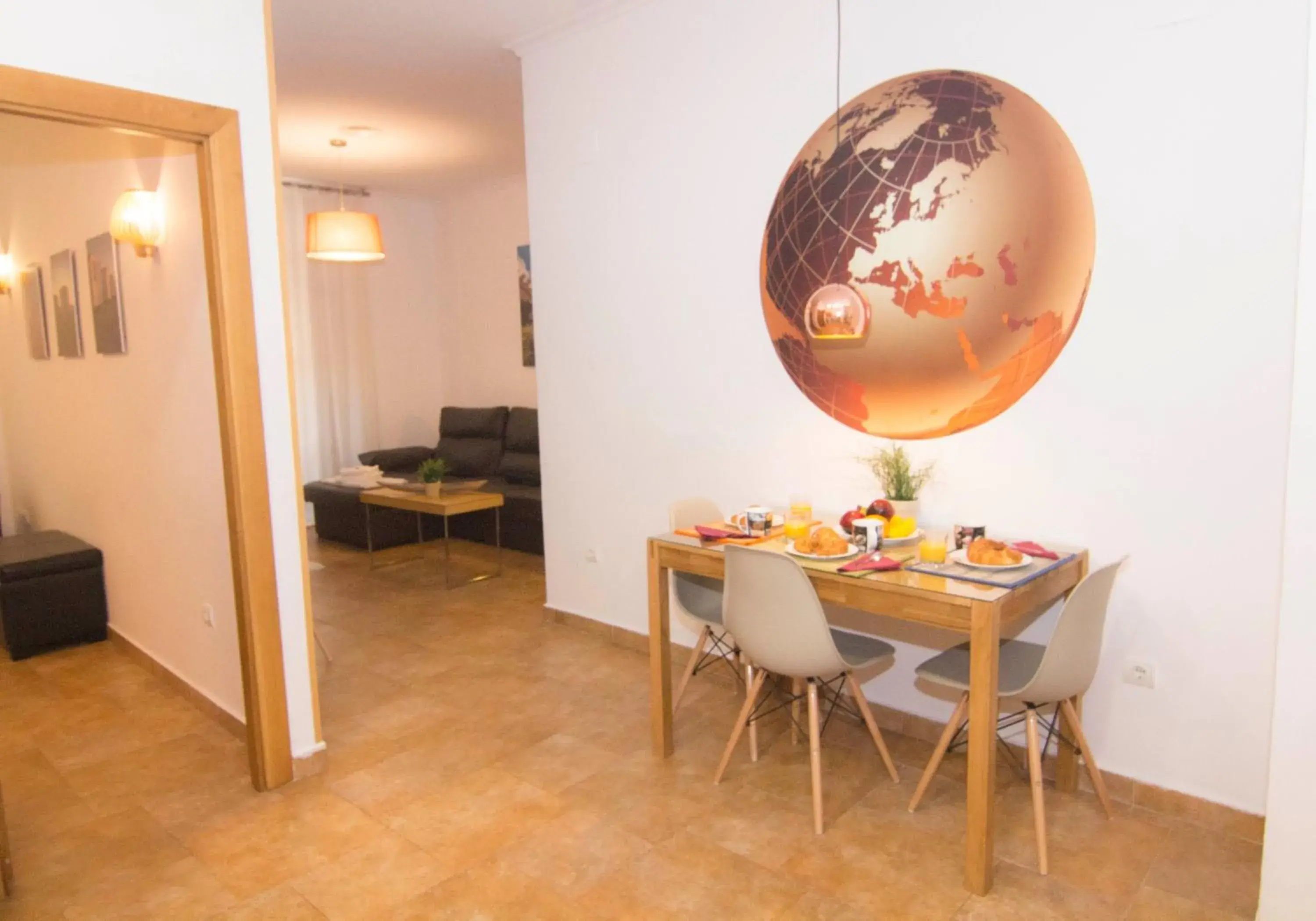 Staff, Dining Area in Living Valencia Apartments - Merced