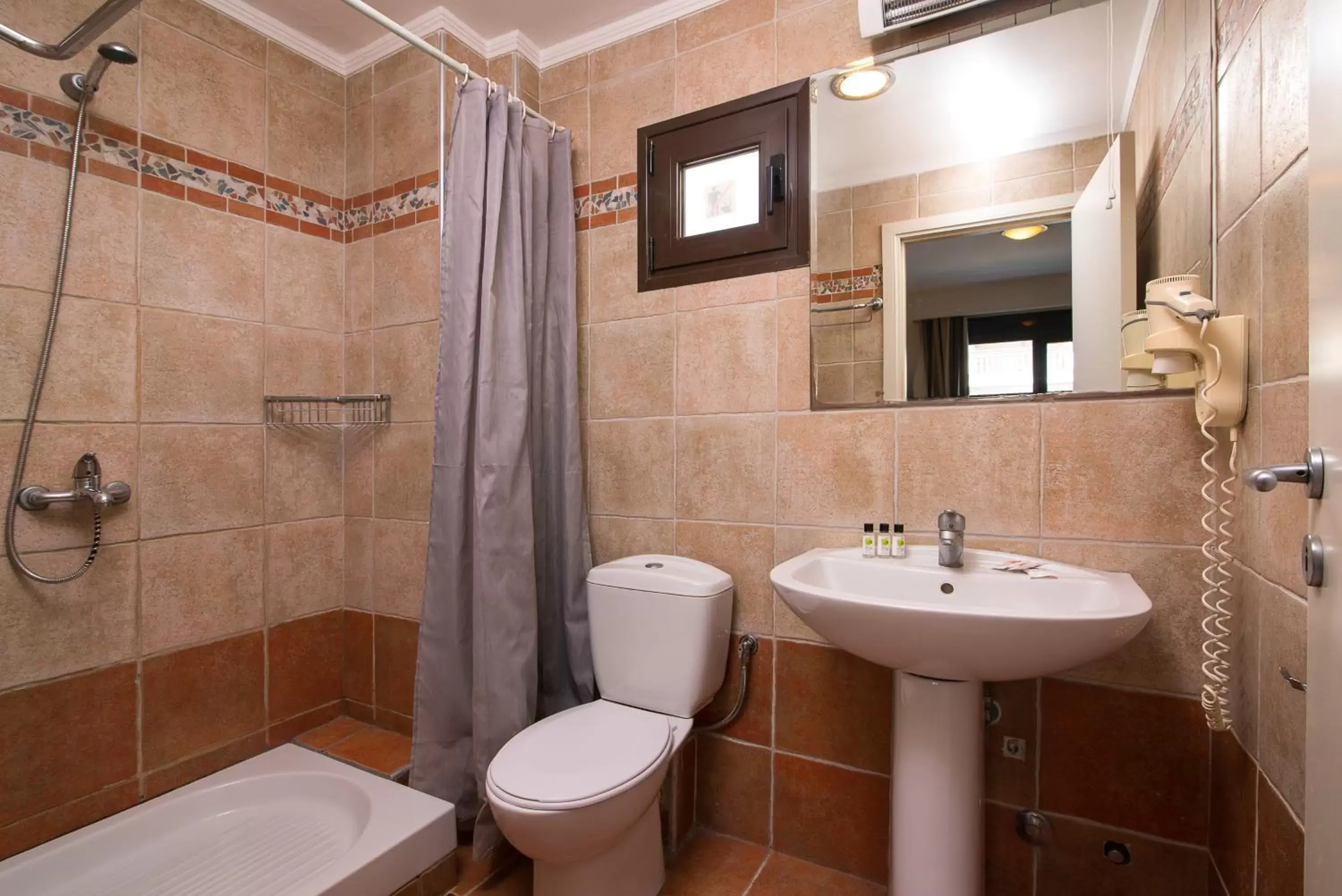 Shower, Bathroom in Hotel Aigli
