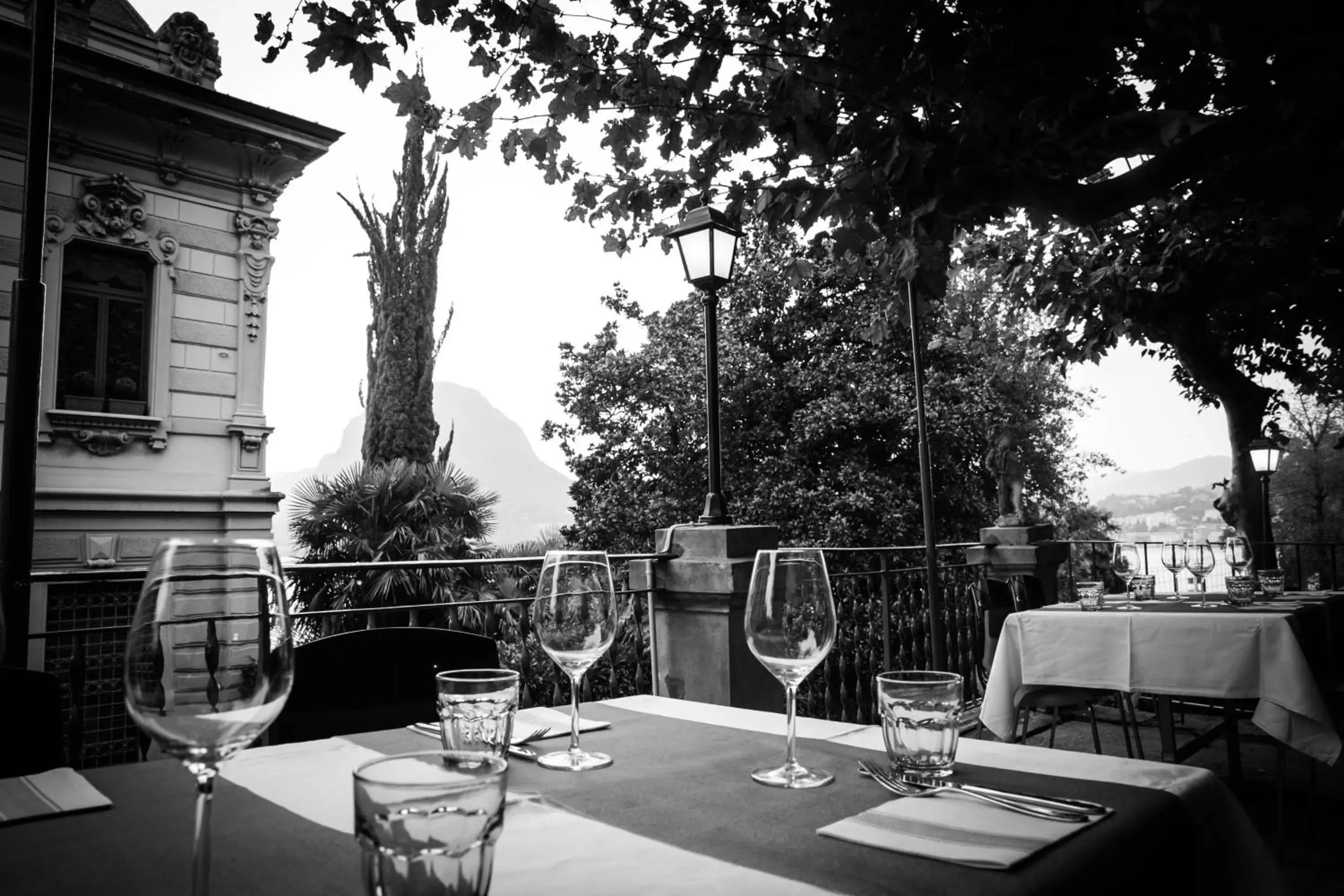 Balcony/Terrace, Restaurant/Places to Eat in Hotel Firenze Lugano