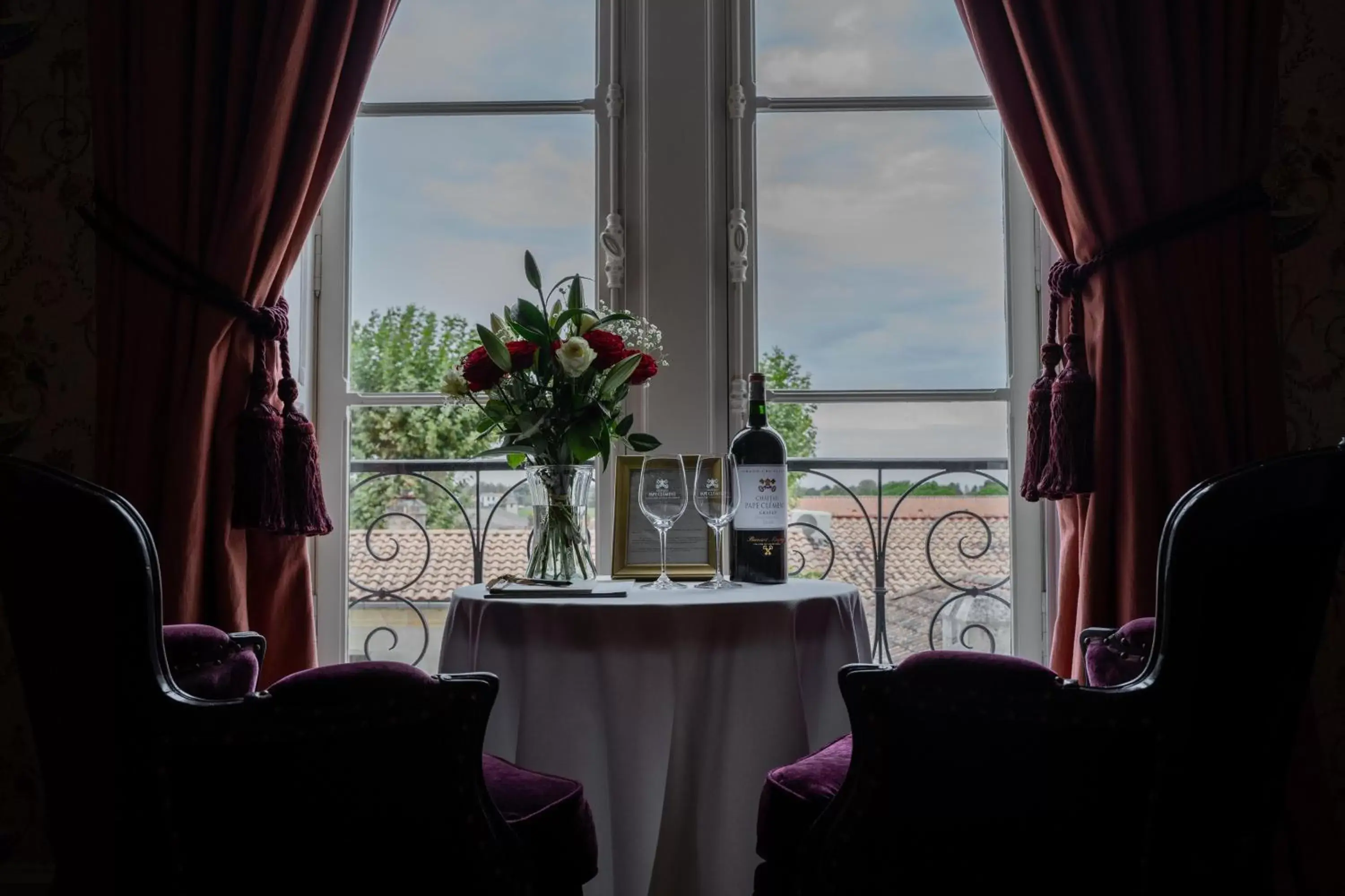 Garden view in Château Pape Clément