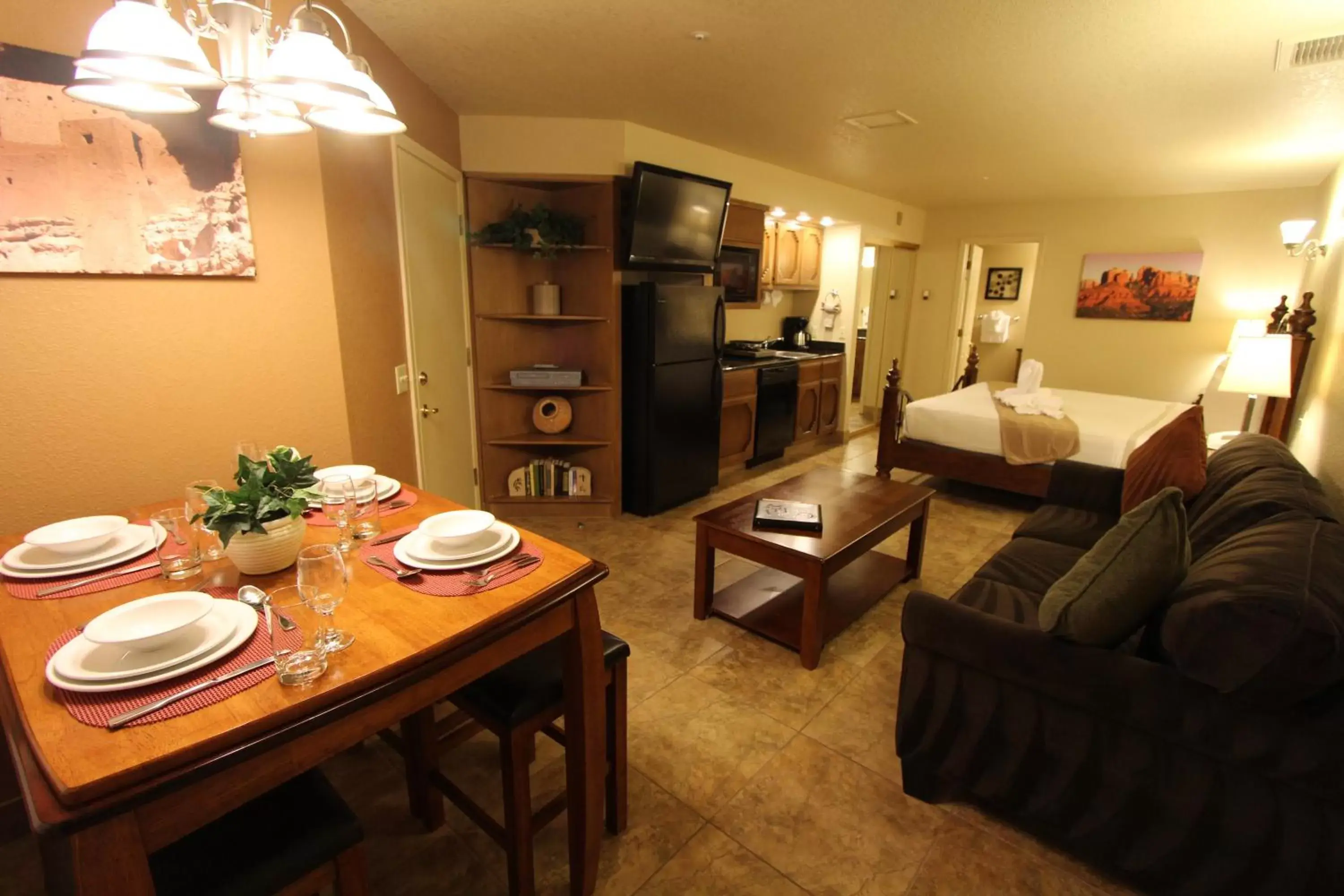 Living room, Dining Area in Sedona Springs Resort, a VRI resort