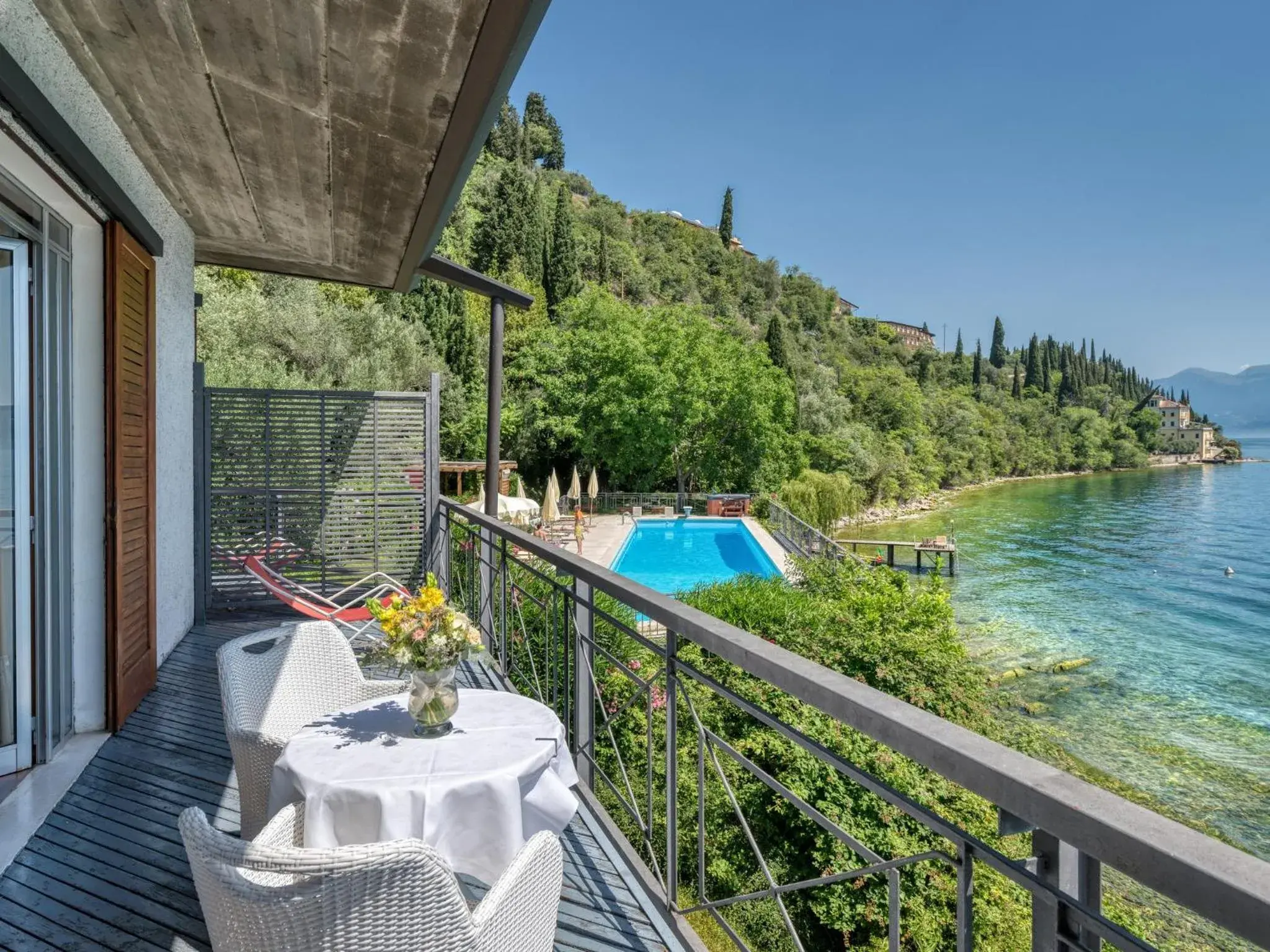Pool view, Balcony/Terrace in Villa Cappellina
