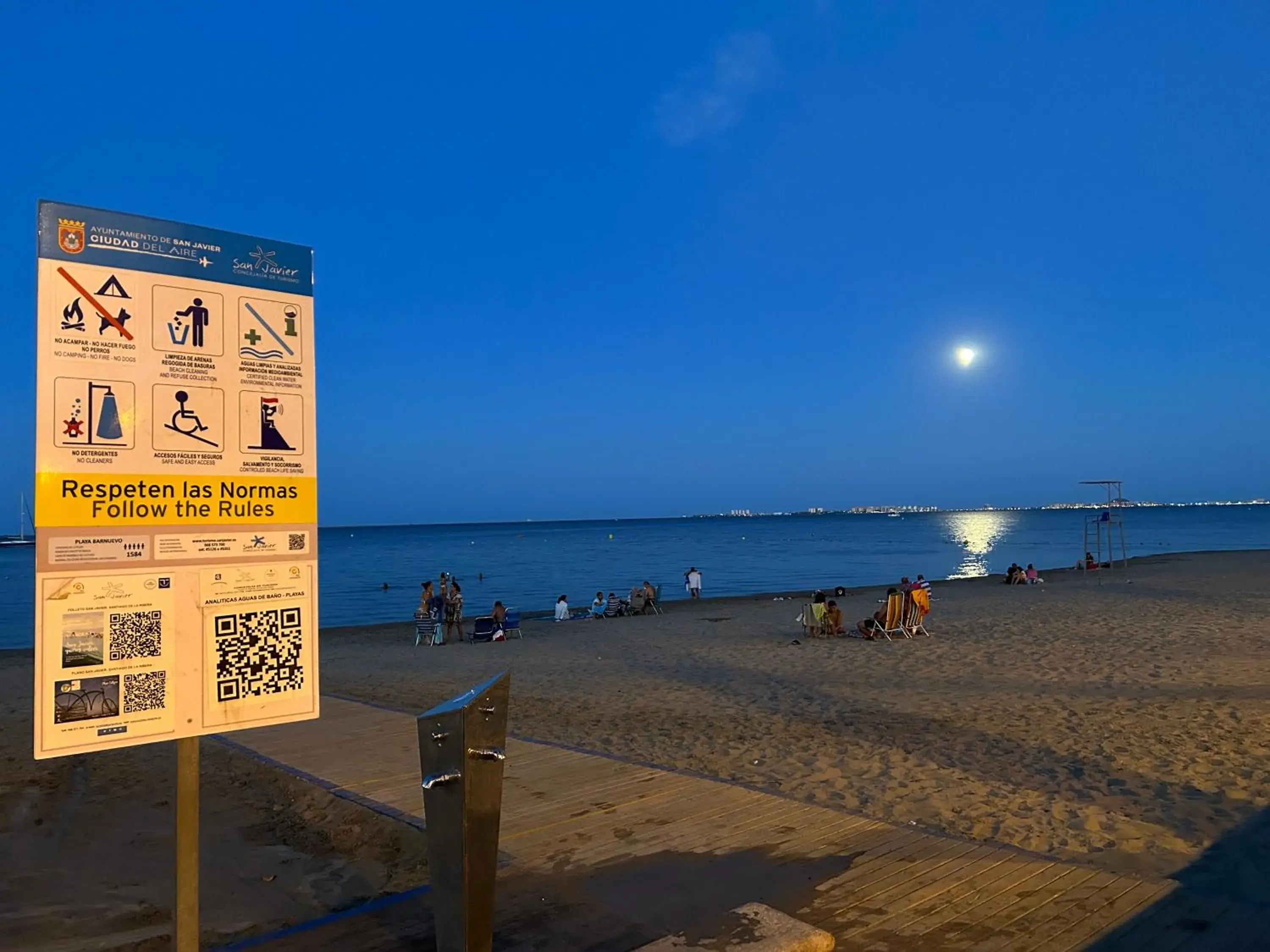 Night, Beach in Hotel Ribera