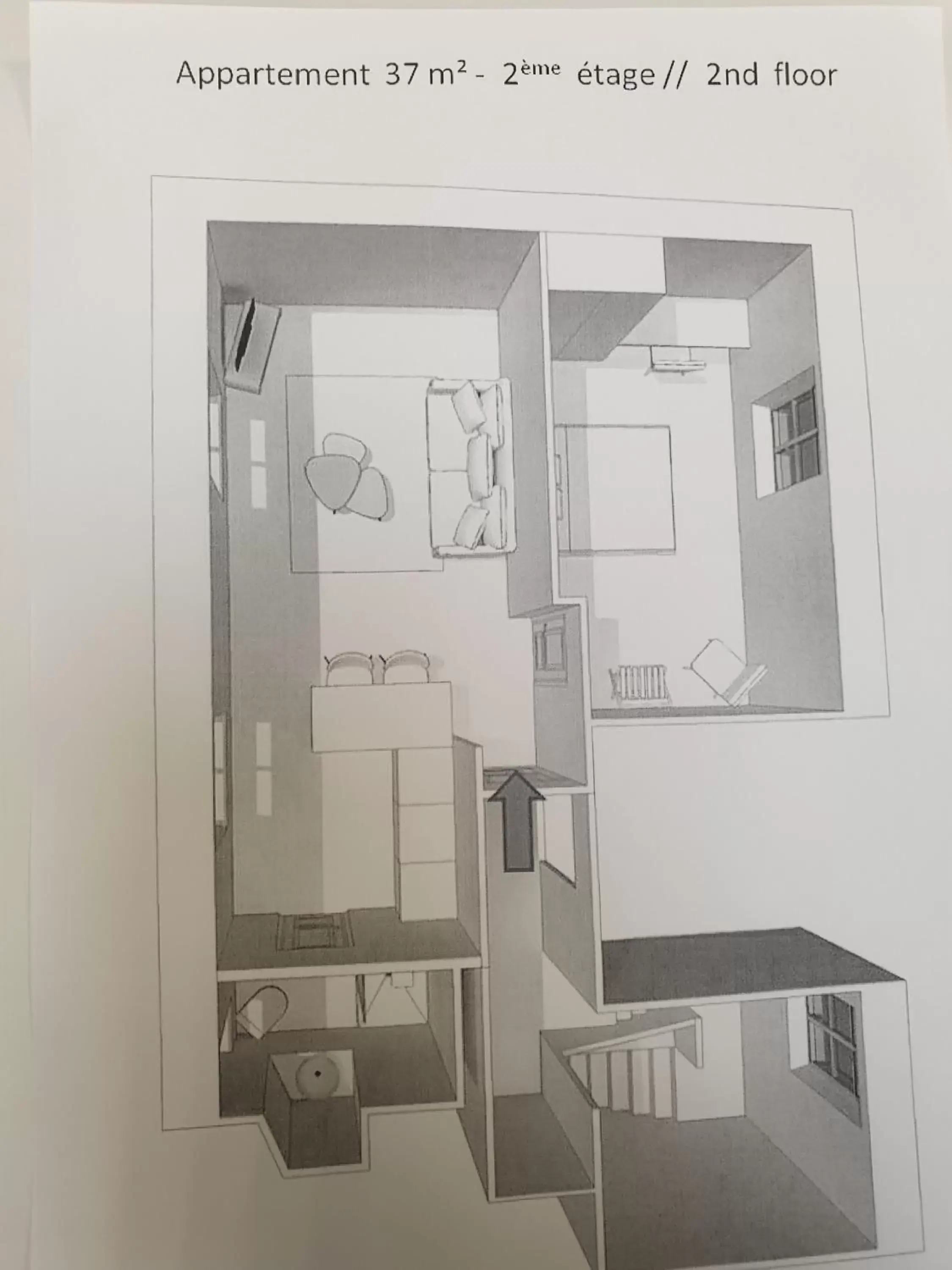 Floor Plan in Au Loup Historic Apartments