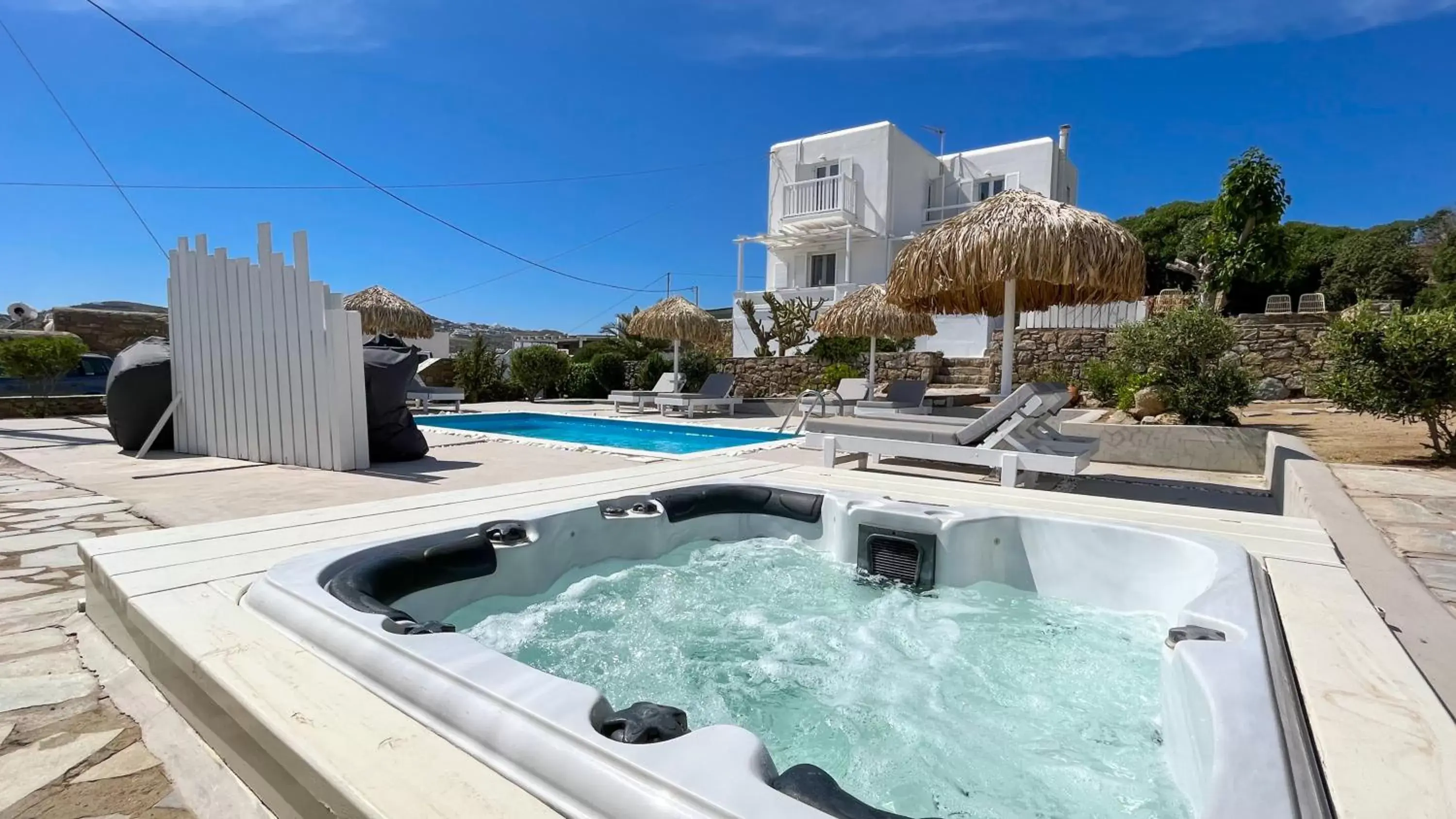 Four-Bedroom Villa with Private Pool, Hot Tub and Sea View in Amperian Mykonos Suites & Villas Four-Bedroom Villa with Private Pool, Hot Tub and Sea View in Amperian Mykonos Suites & Villas
