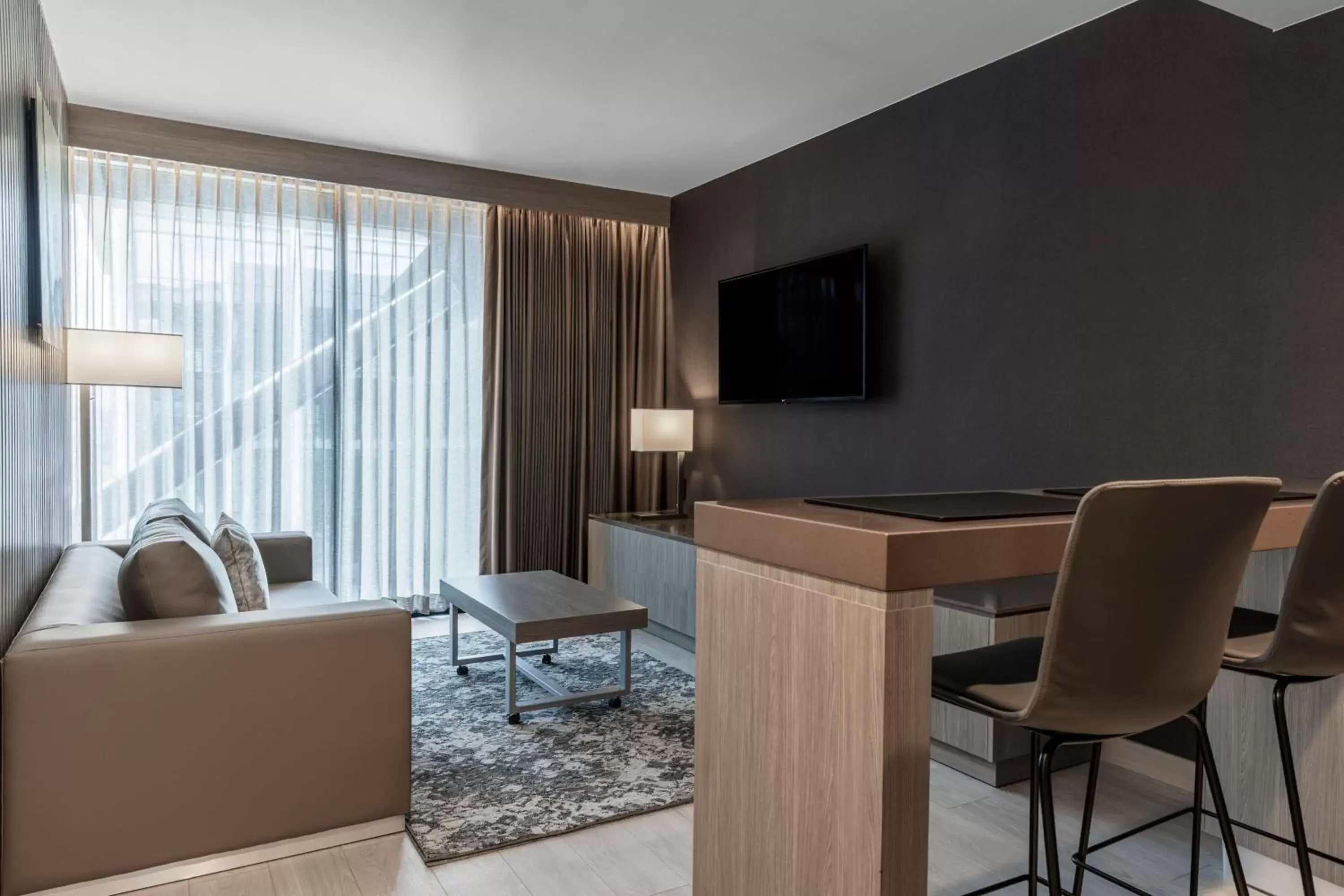 Bedroom, TV/Entertainment Center in AC Hotel by Marriott Heredia Belen