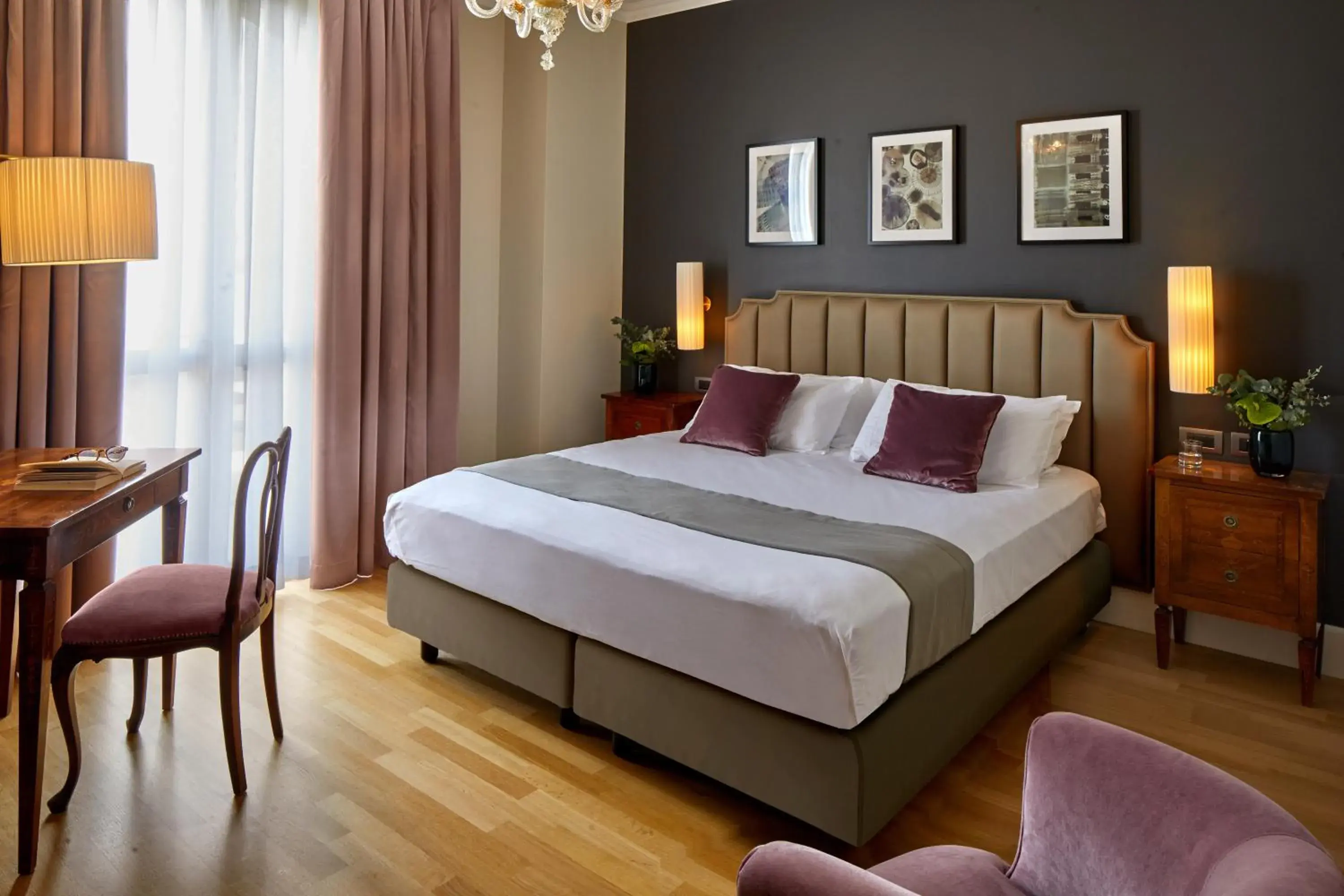 Bed in Hotel Villa Del Sogno