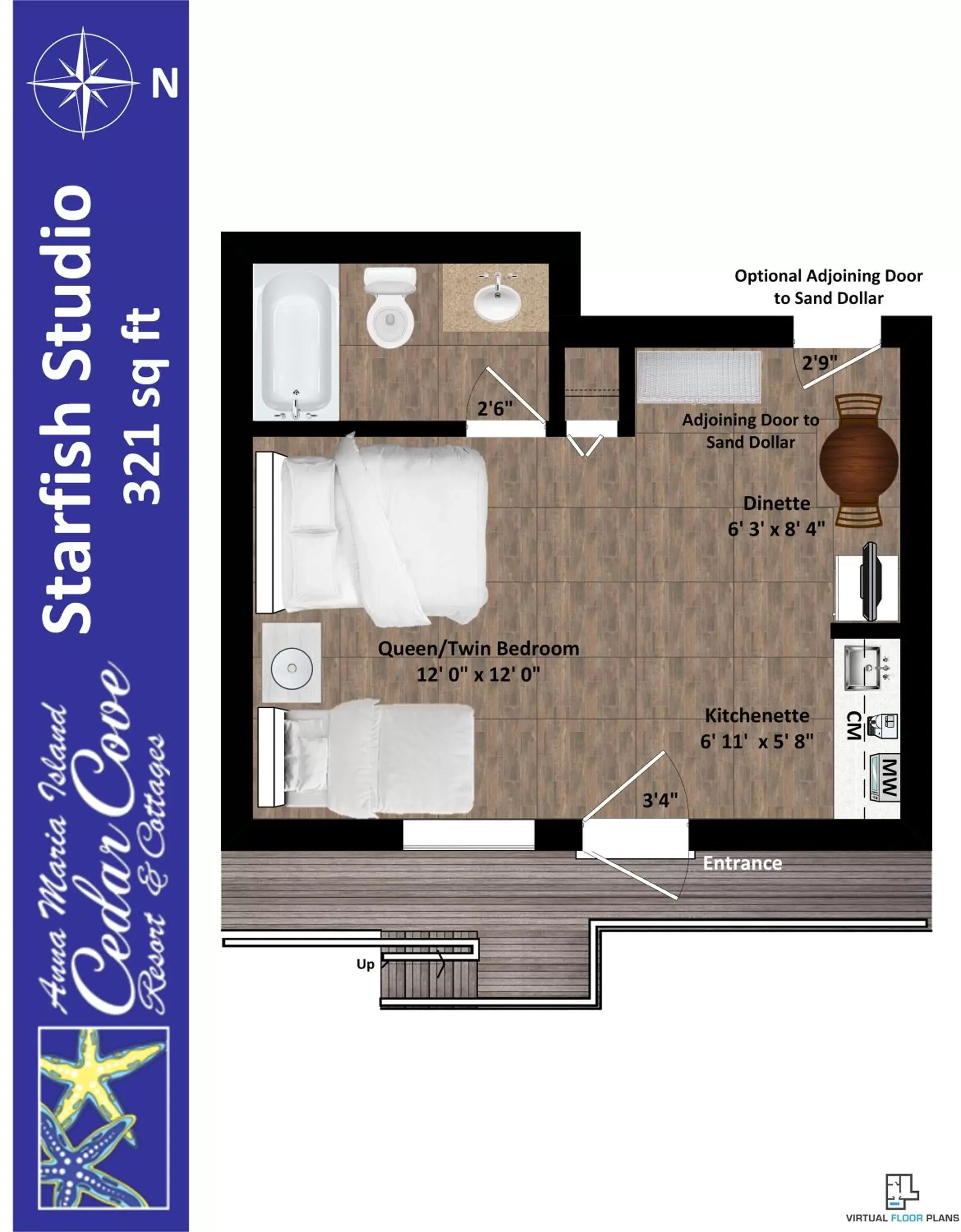 Floor Plan in Cedar Cove Resort & Cottages