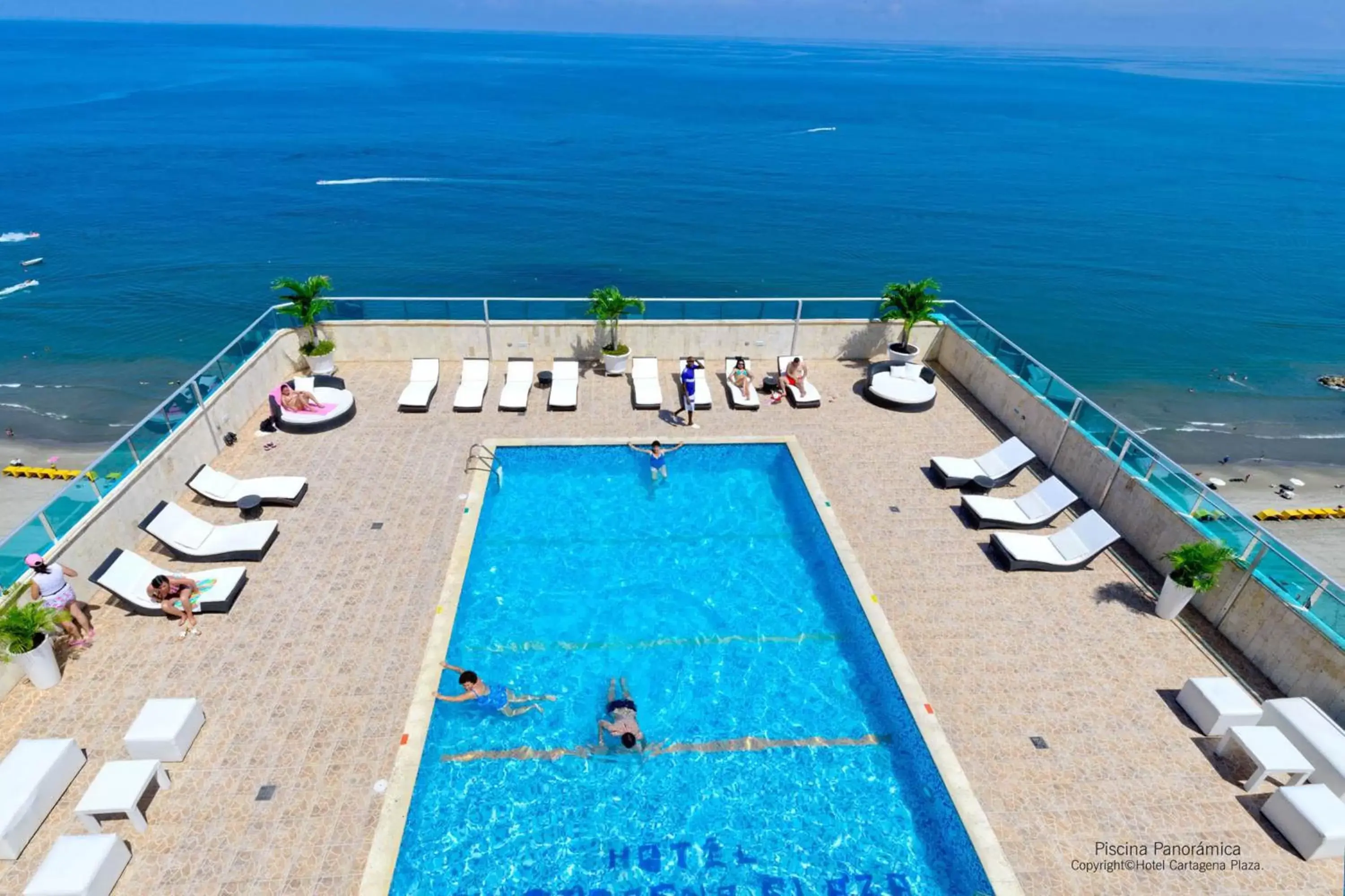 Pool View in Hotel Cartagena Plaza