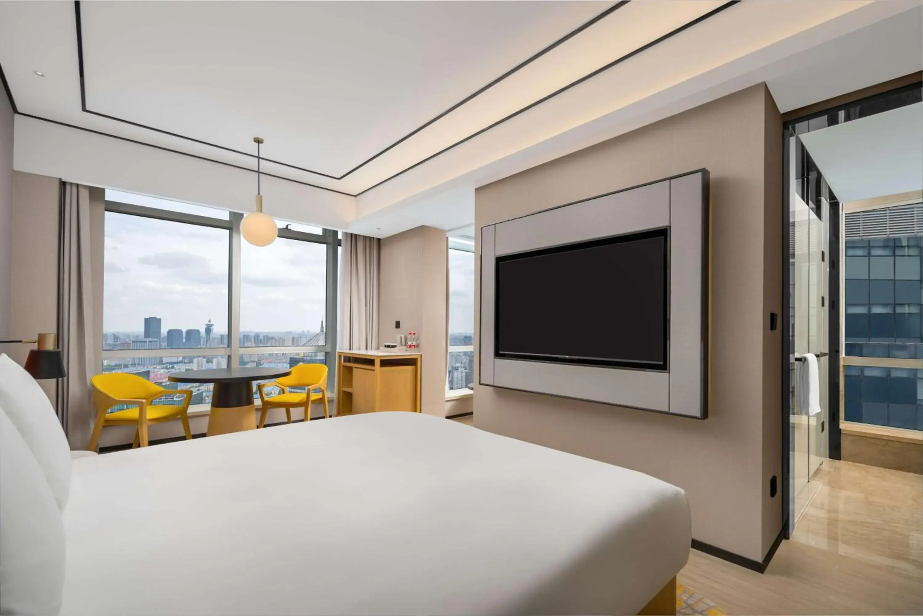 Bed in Hilton Garden Inn Shanghai Lujiazui Bed in Hilton Garden Inn Shanghai Lujiazui