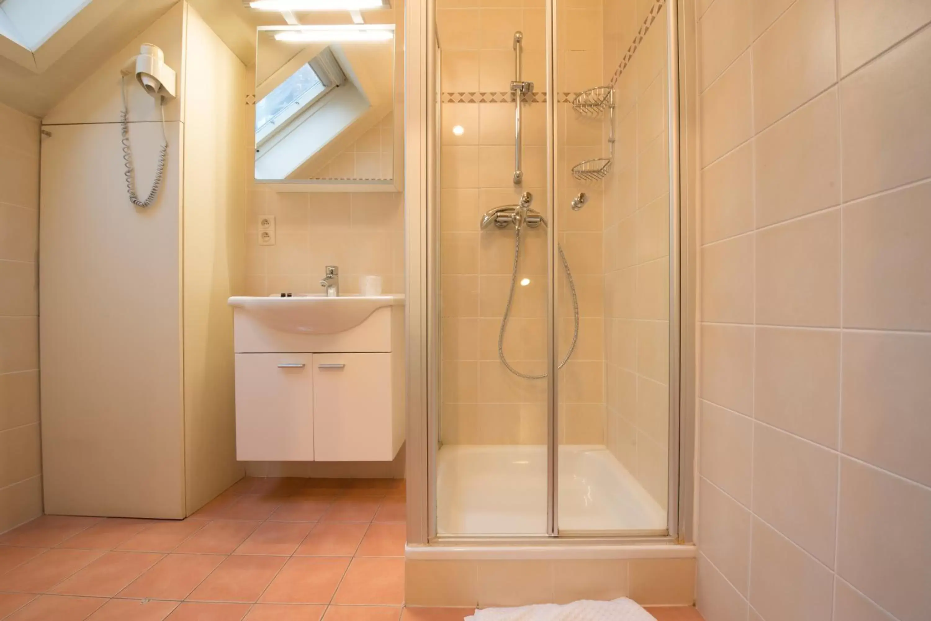 Shower, Bathroom in Hotel Leopold