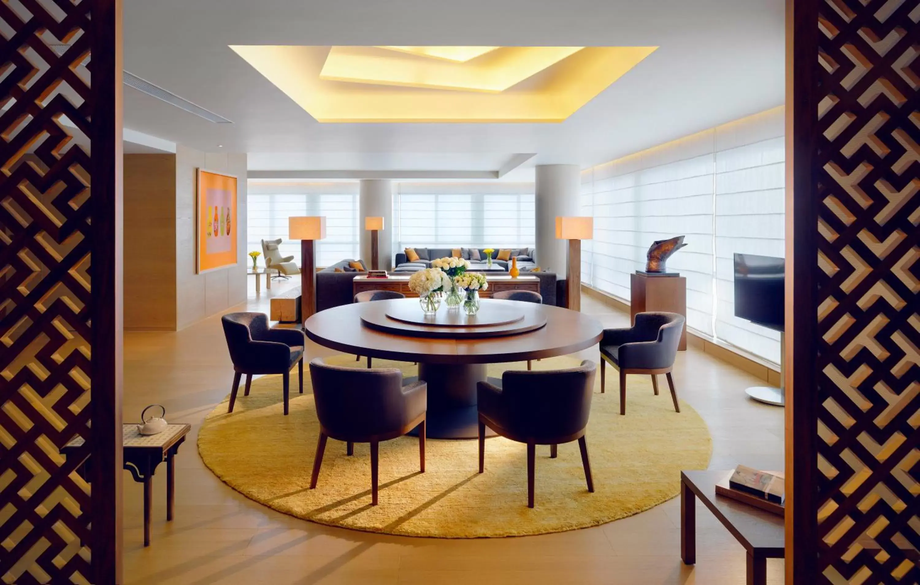 Living room, Dining Area in Park Hyatt Guangzhou - Free Shuttle Bus To Canton Fair Complex During Canton Fair Period