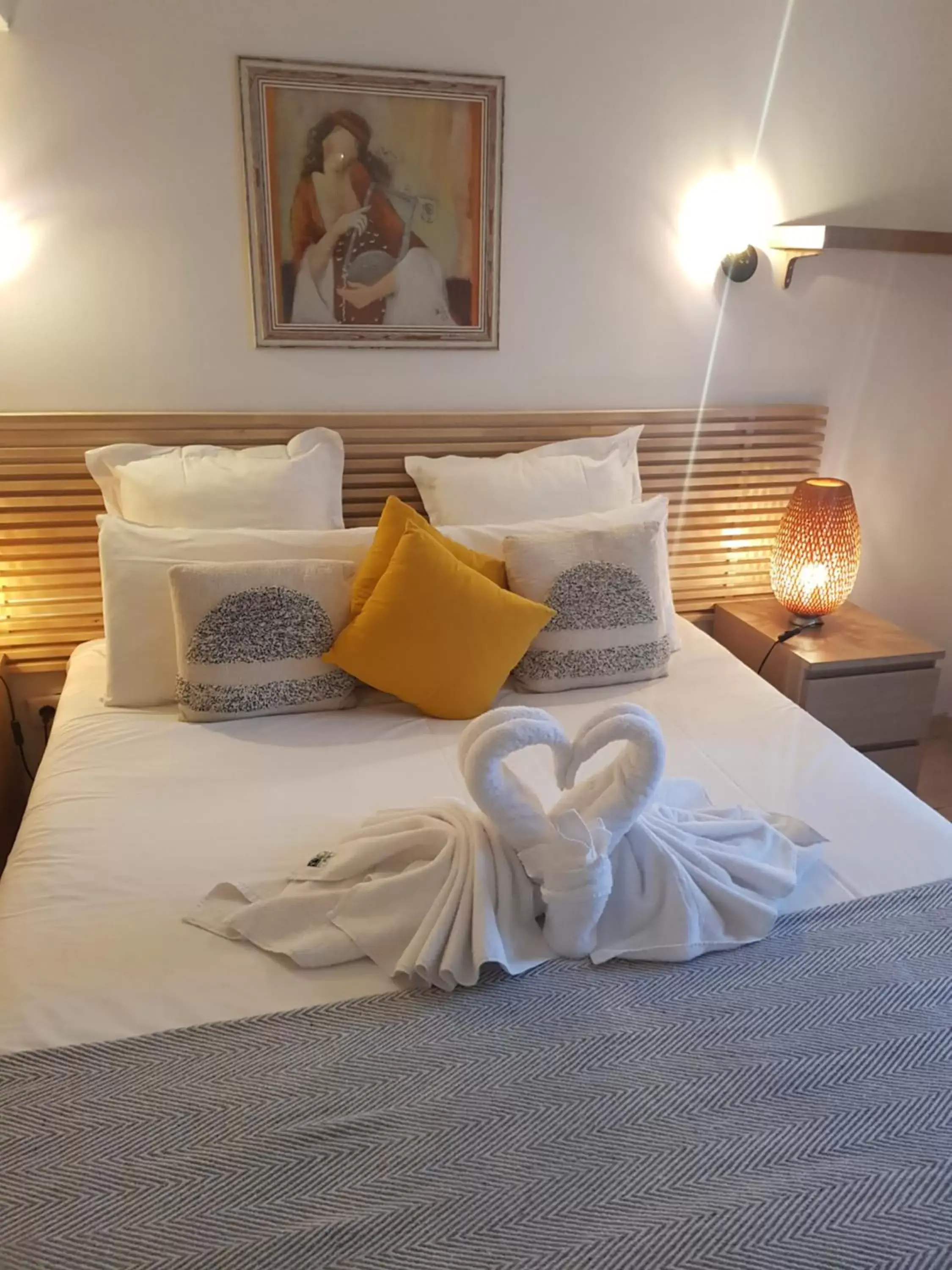 Bed in Hotel Villa Maya