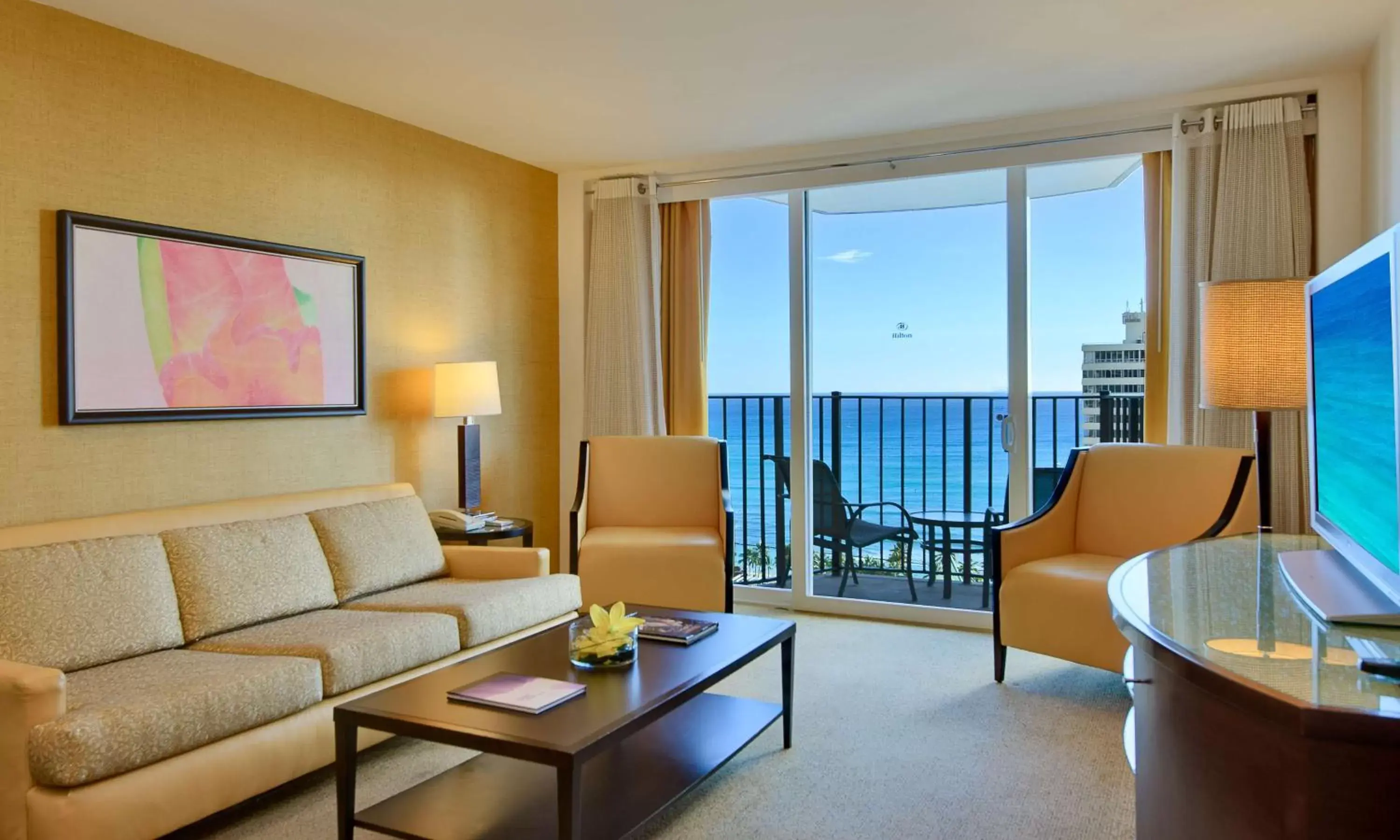 Living room, Seating Area in Hilton Waikiki Beach