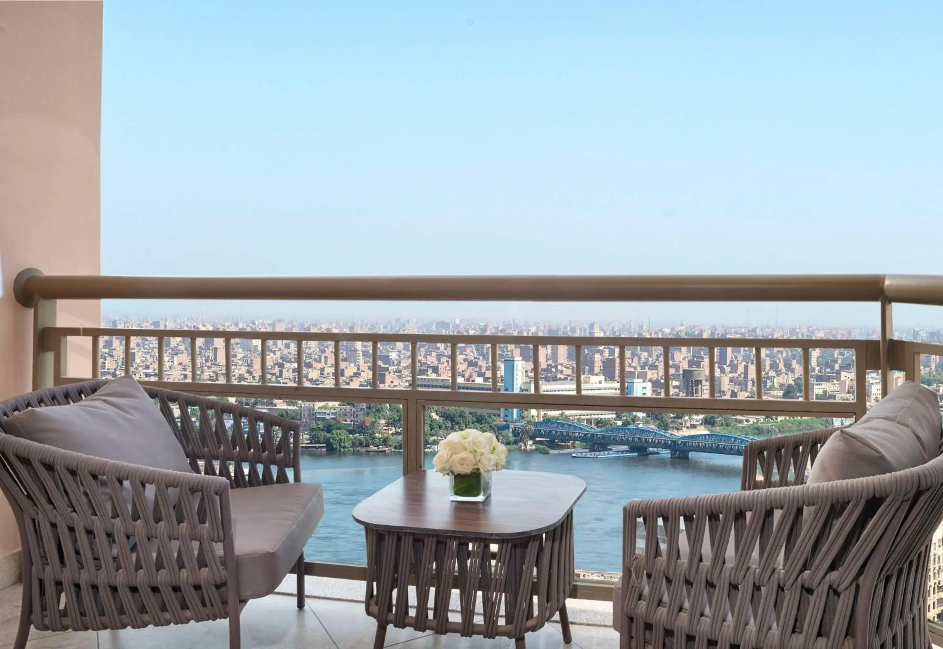 Living room, Balcony/Terrace in Conrad Cairo Hotel & Casino