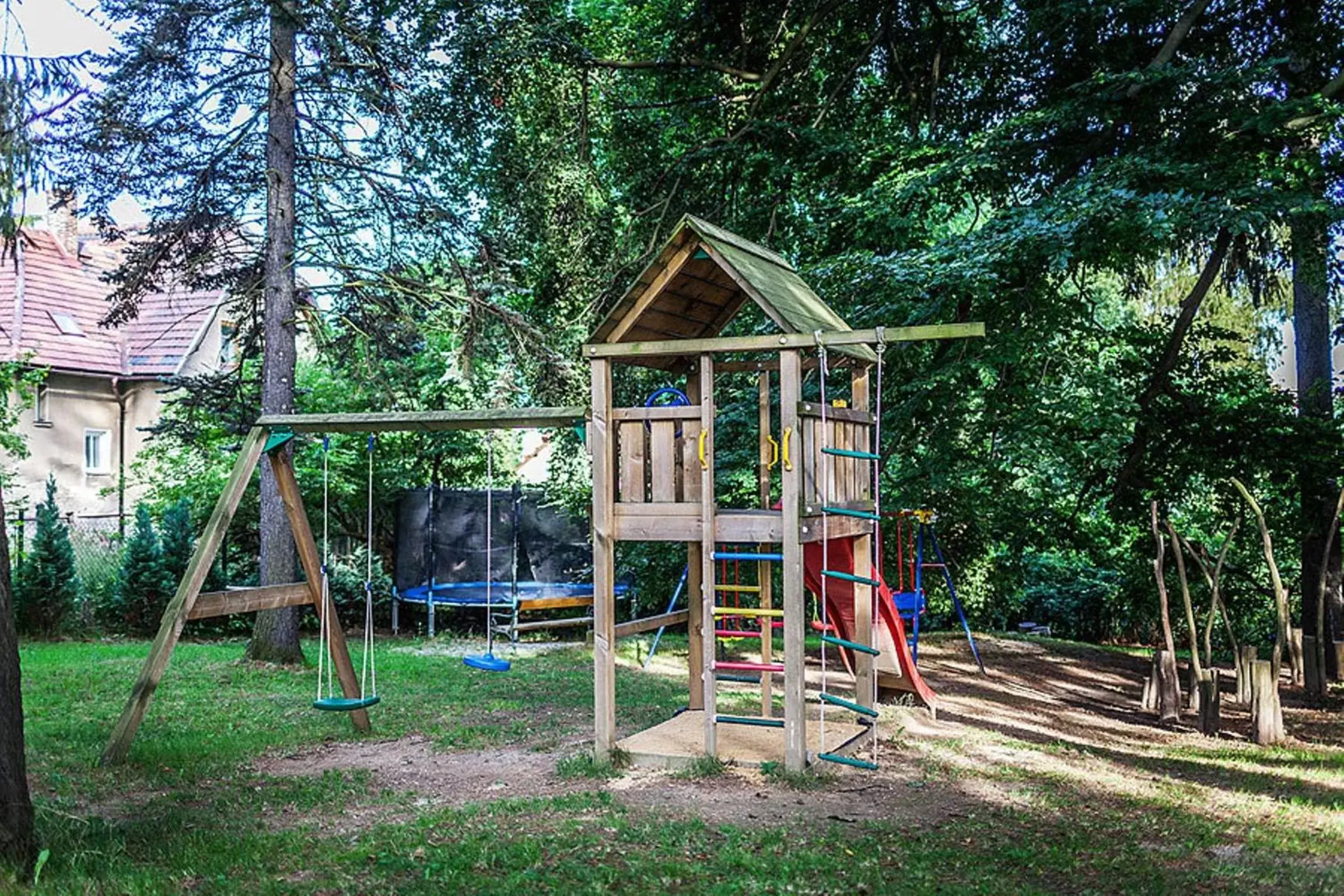 Children play ground, Children's Play Area in Pytloun Self Check-in Hotel Liberec