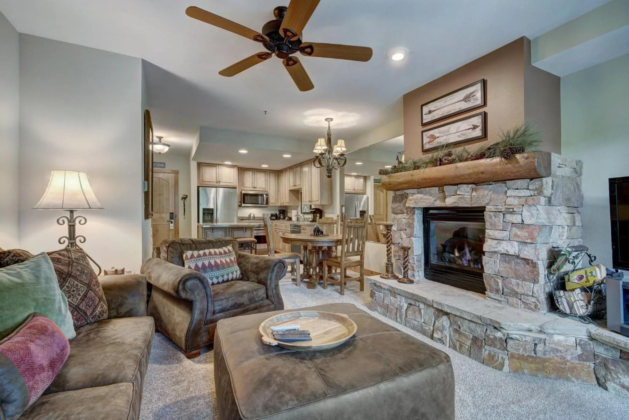 Living room in Timbers & Lone Eagle by Keystone Resort