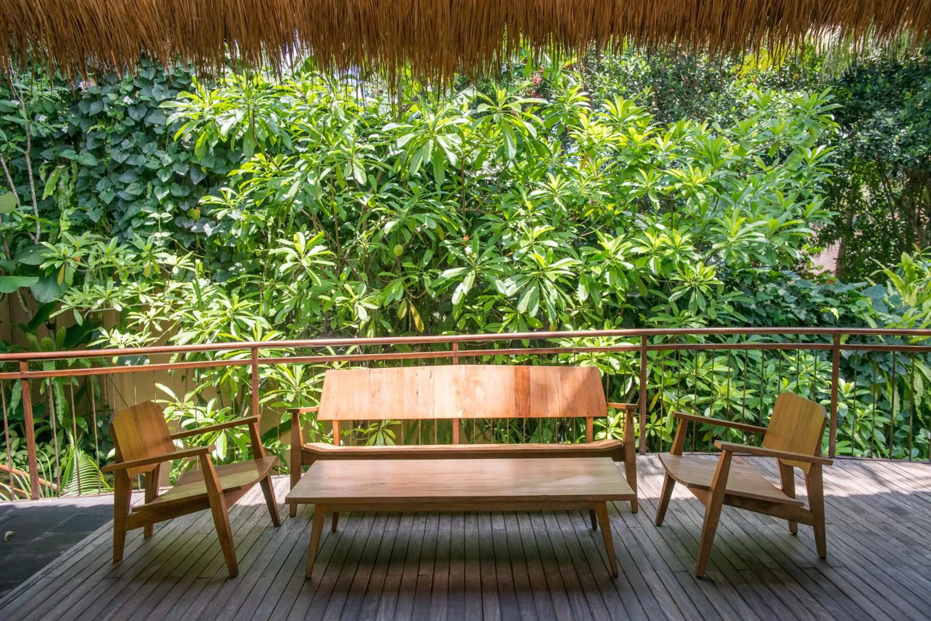 Seating area, Balcony/Terrace in Komaneka at Rasa Sayang Ubud