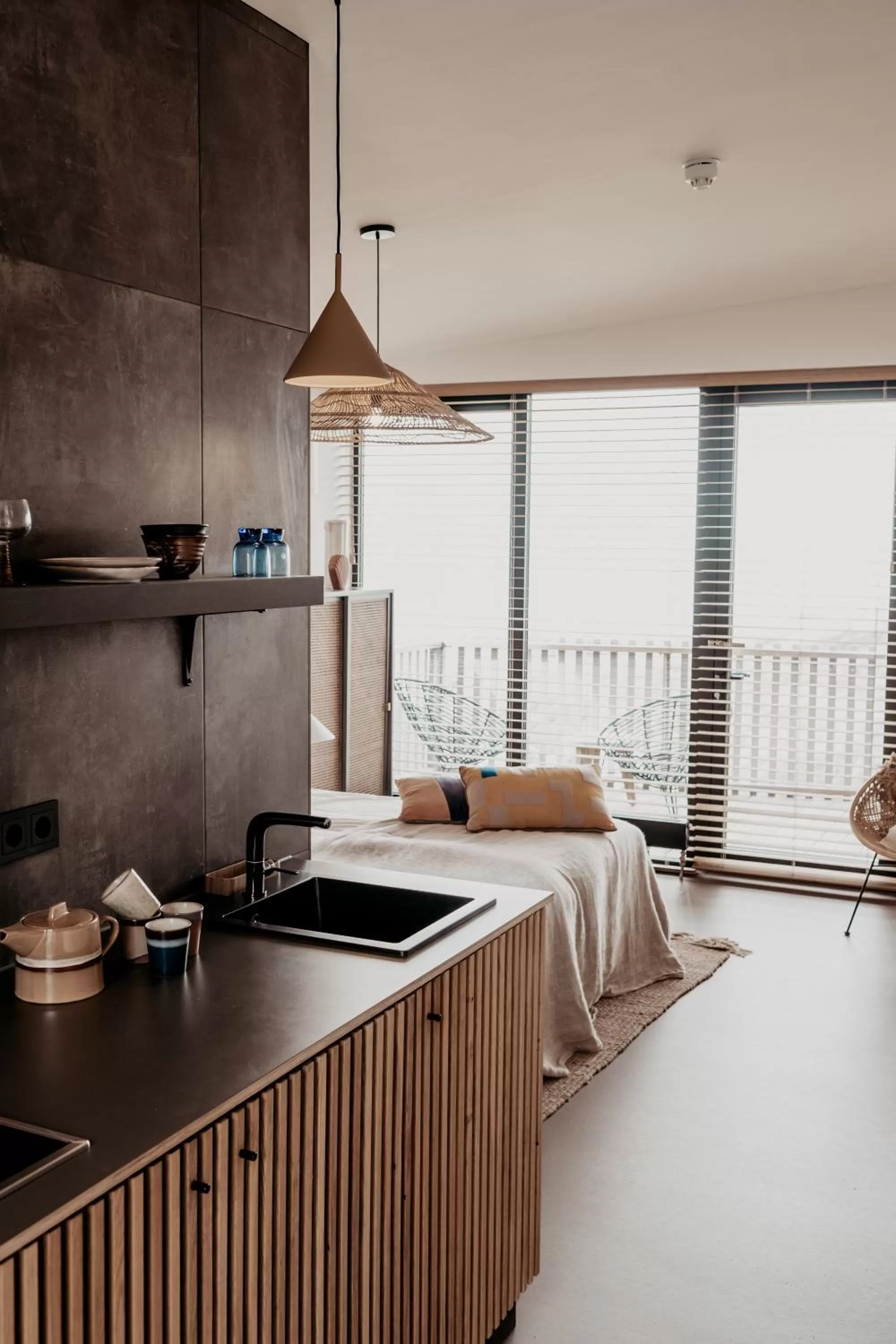 Kitchen or kitchenette in Strandhotel Zoomers