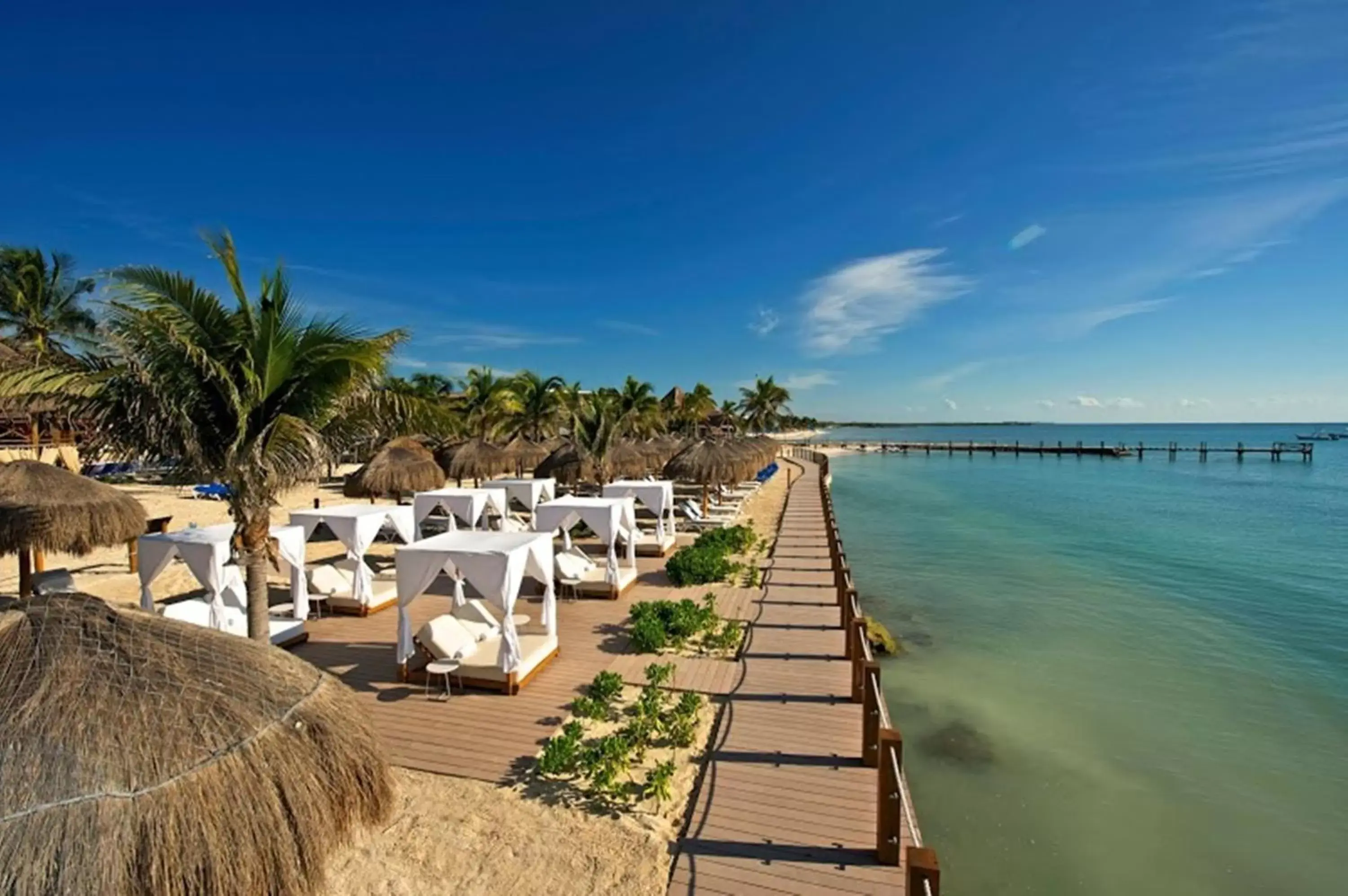 Patio, Beach in Ocean Maya Royale Adults Only - All Inclusive