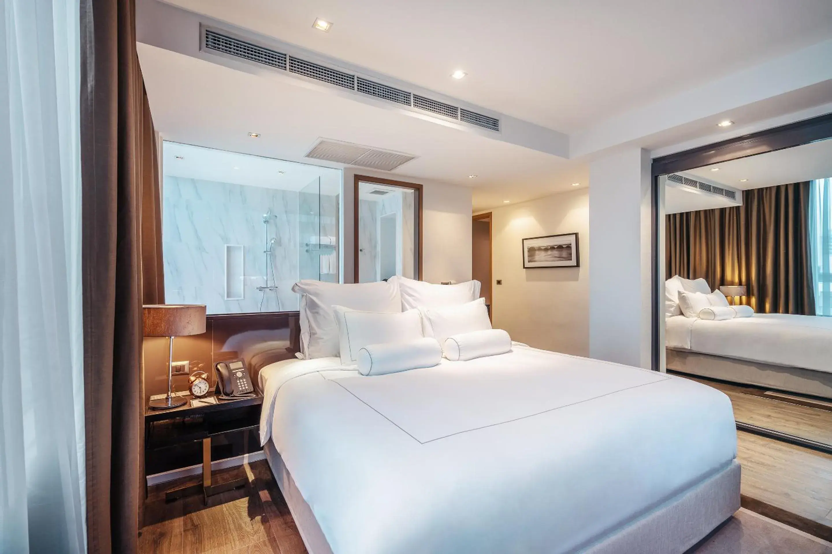 Bed in MUU Bangkok Hotel