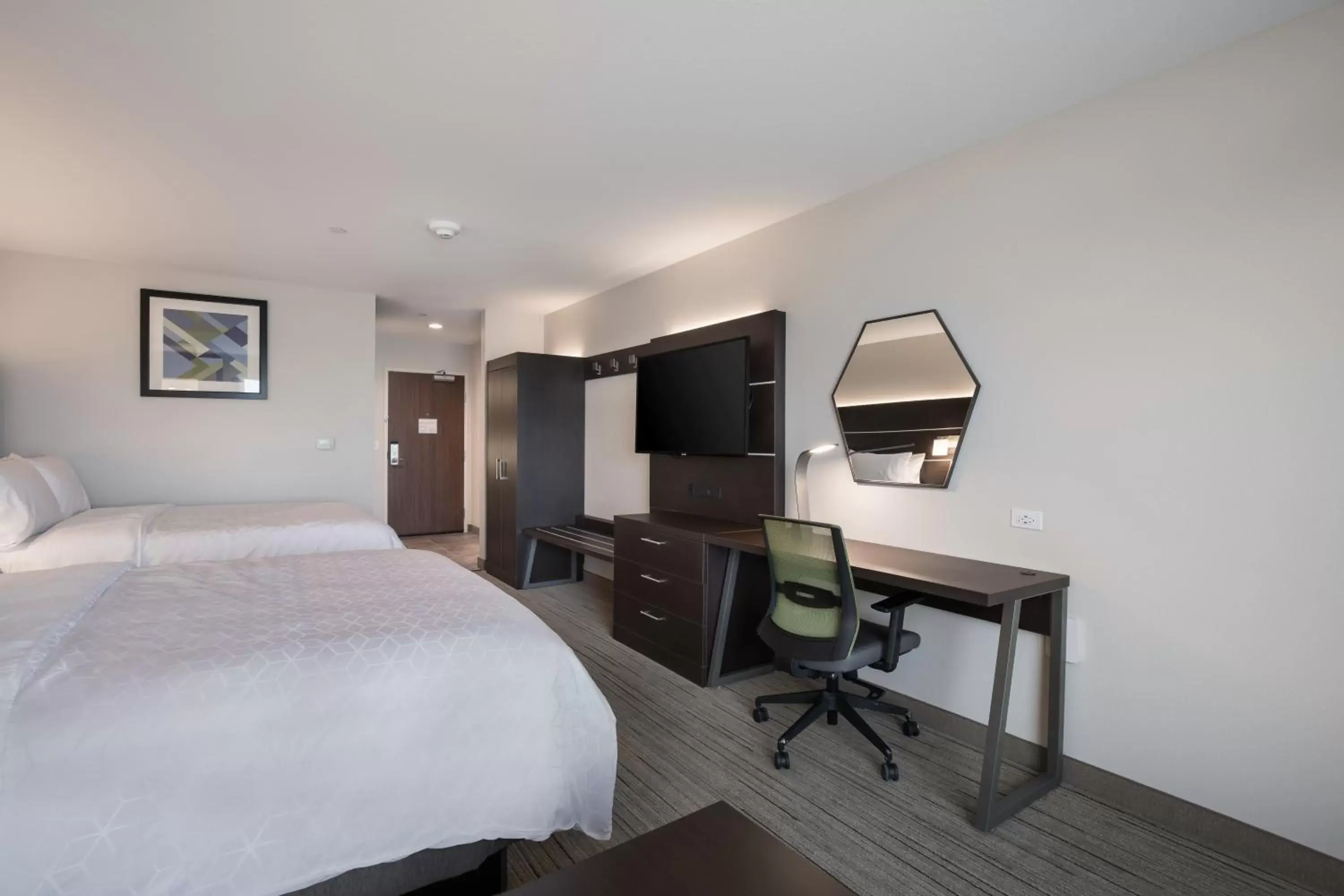 Bedroom, TV/Entertainment Center in Holiday Inn Express & Suites Chicago - Hoffman Estates, an IHG Hotel