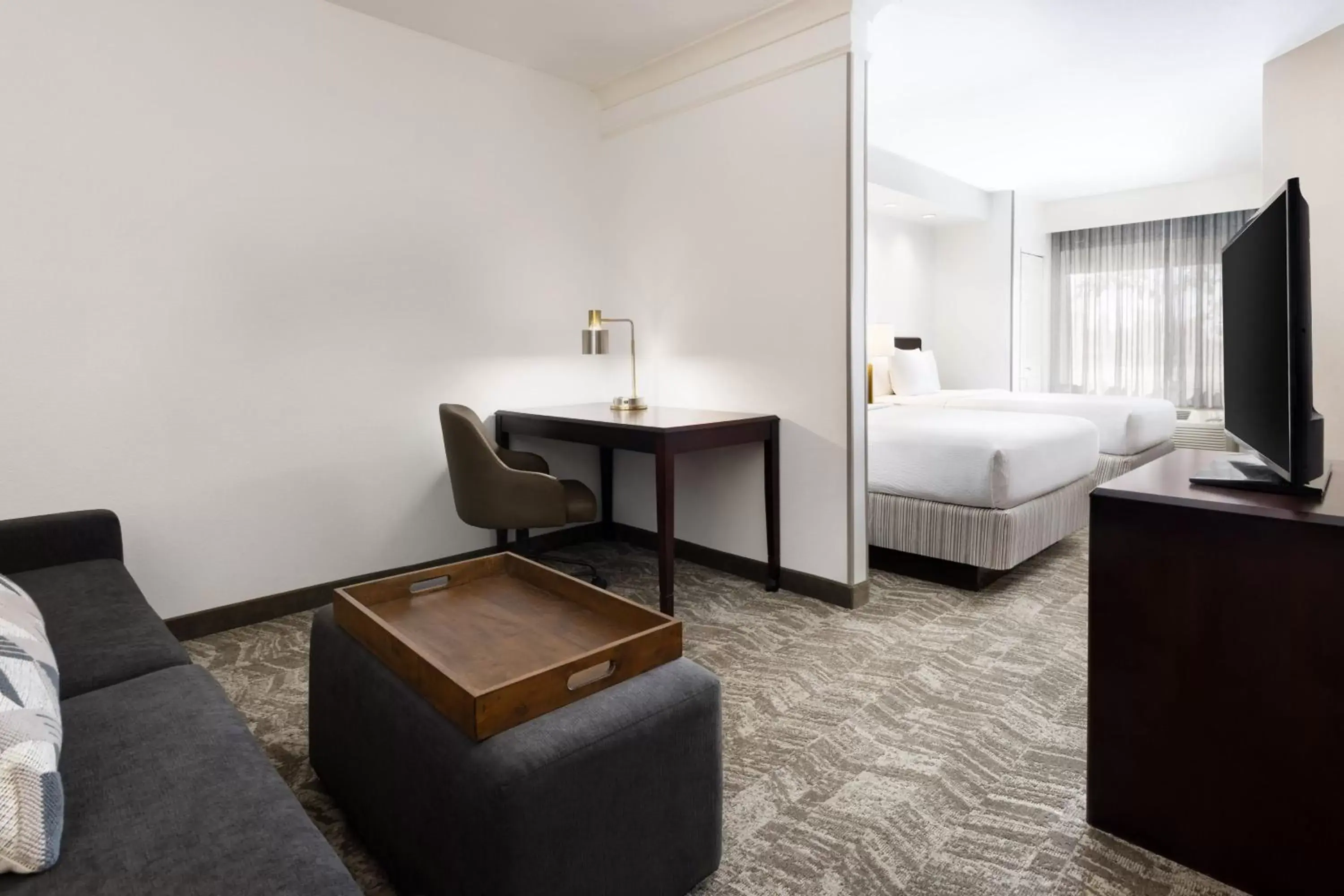 Bedroom, Seating Area in SpringHill Suites Fresno