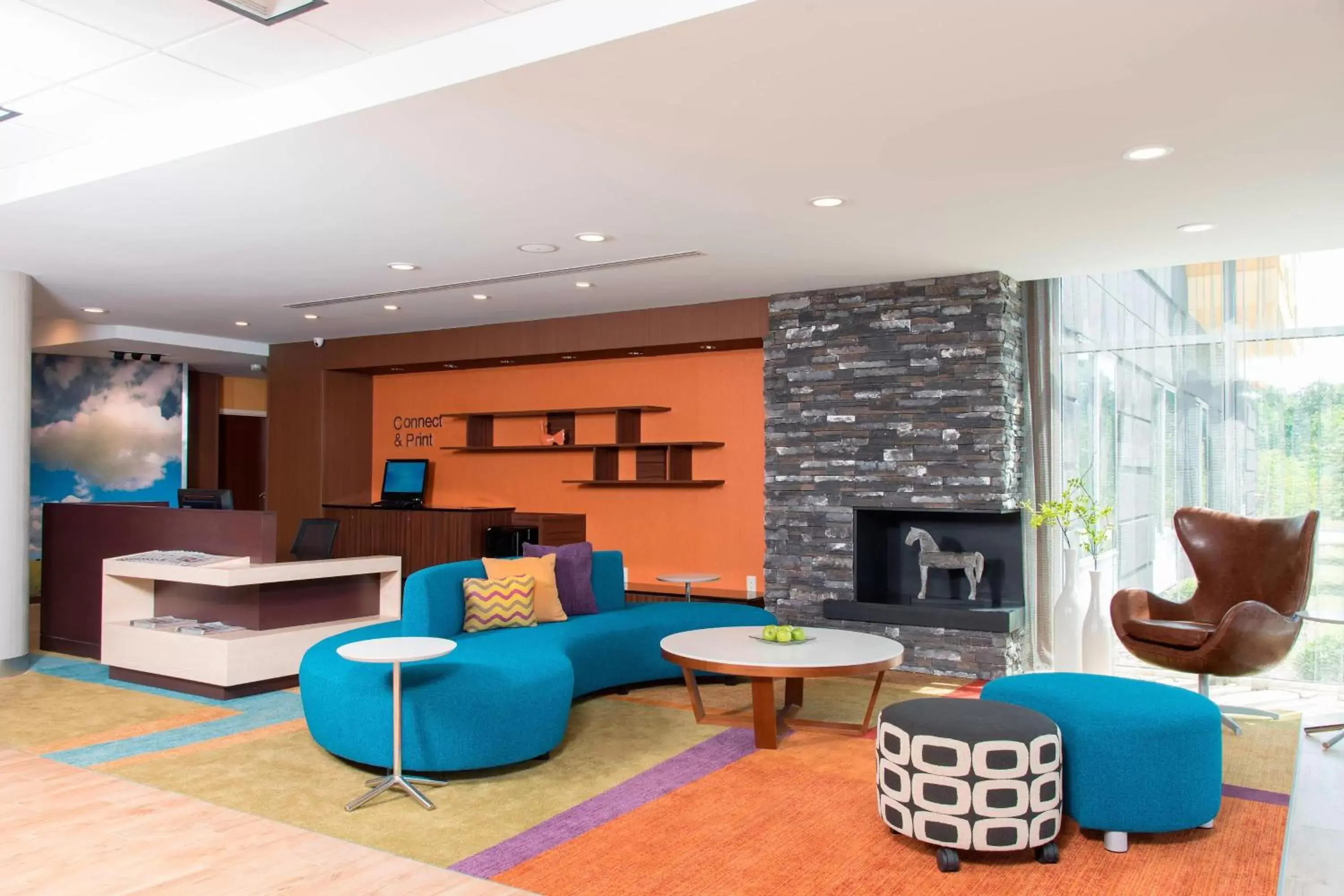 Lobby or reception, Seating Area in Fairfield Inn & Suites by Marriott Jackson Clinton