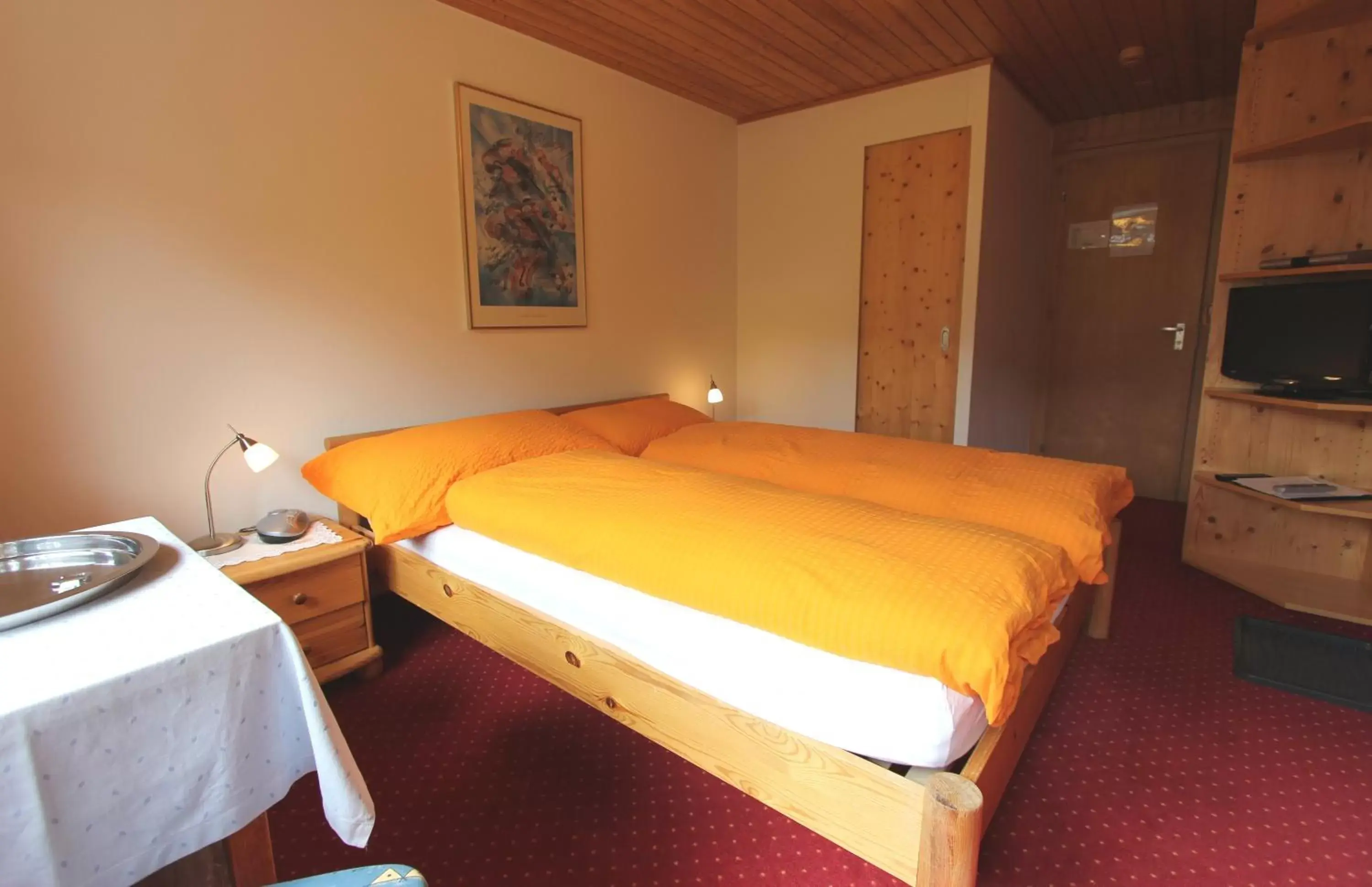 Bed in Pension Mezzaprada