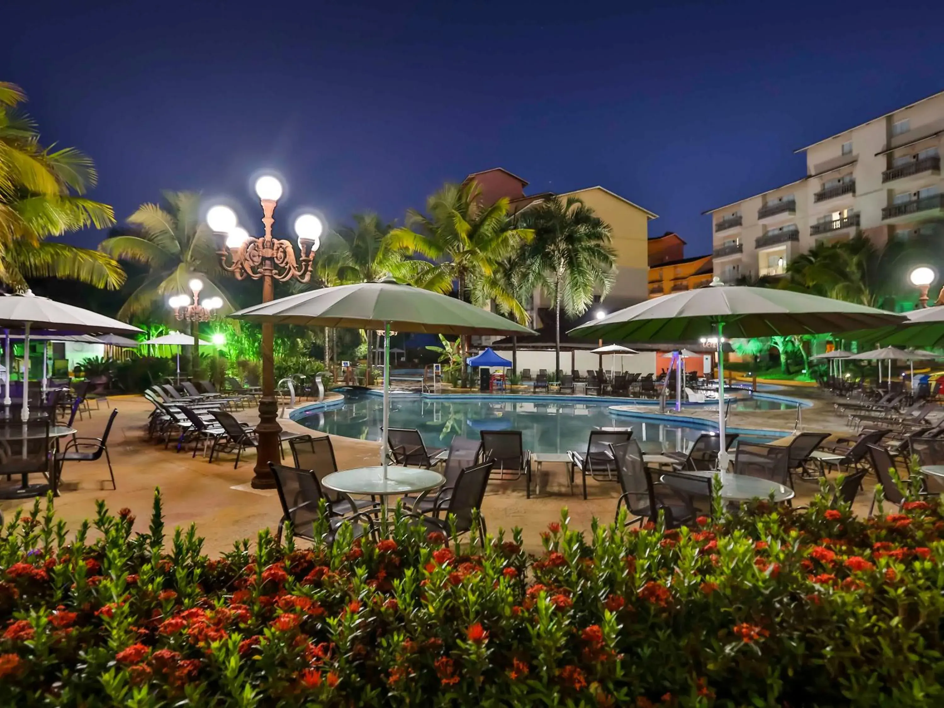 Night, Swimming Pool in Thermas de Olimpia Resorts by Mercure