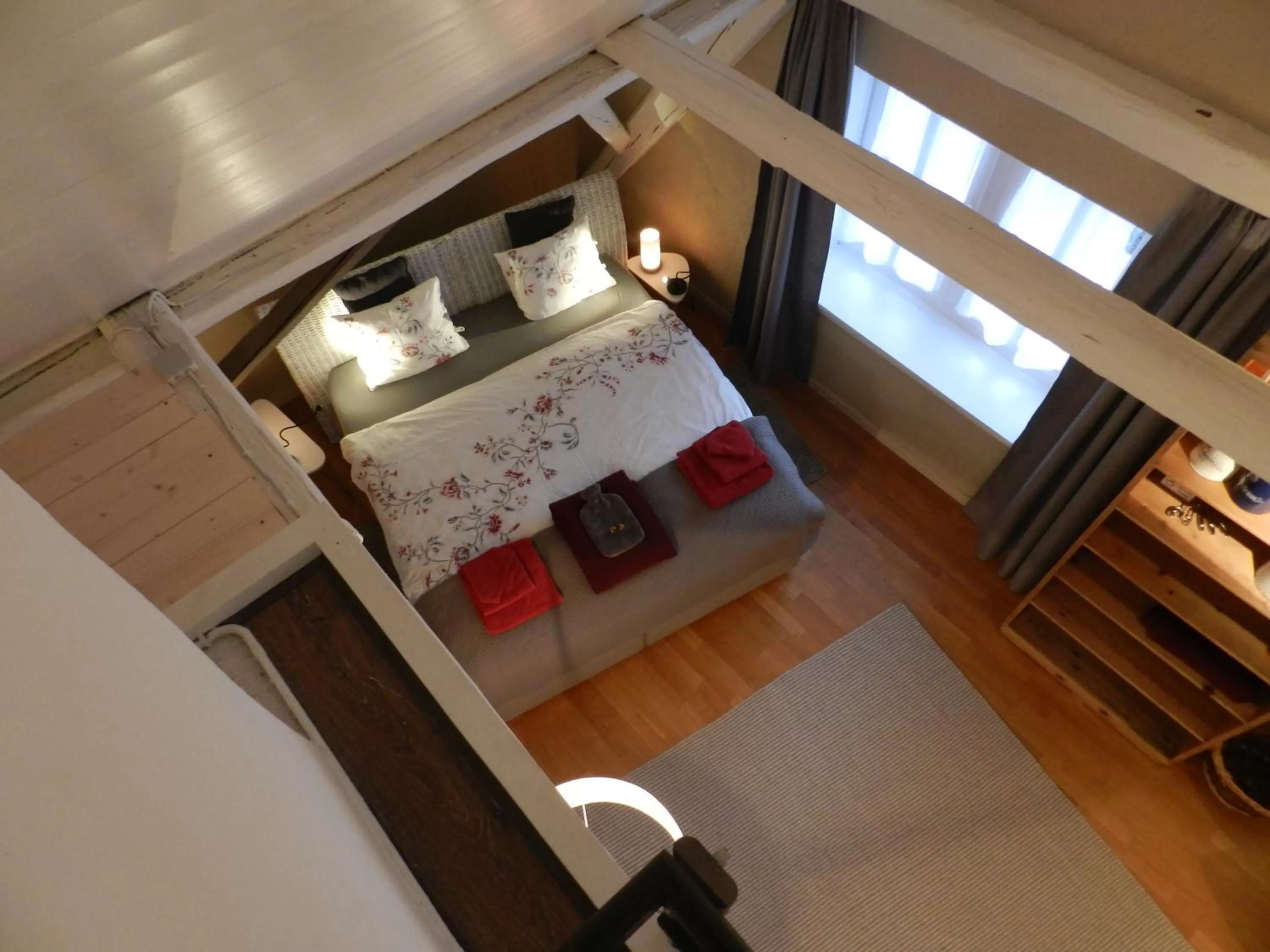 Bed in Blue Wall BnB